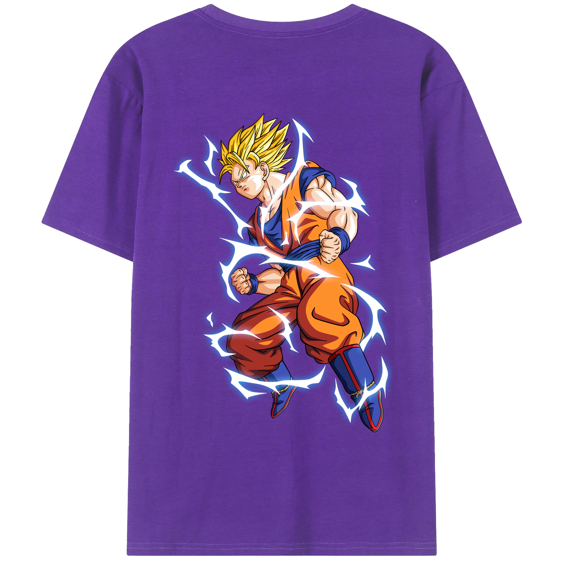 （画像用） ドラゴンボール 孫悟空（そん ごくう）Son Goku カカロット DRAGON BALL Kakarotto 綿100％ メンズ半袖Tシャツ（バックプリント） 通気性