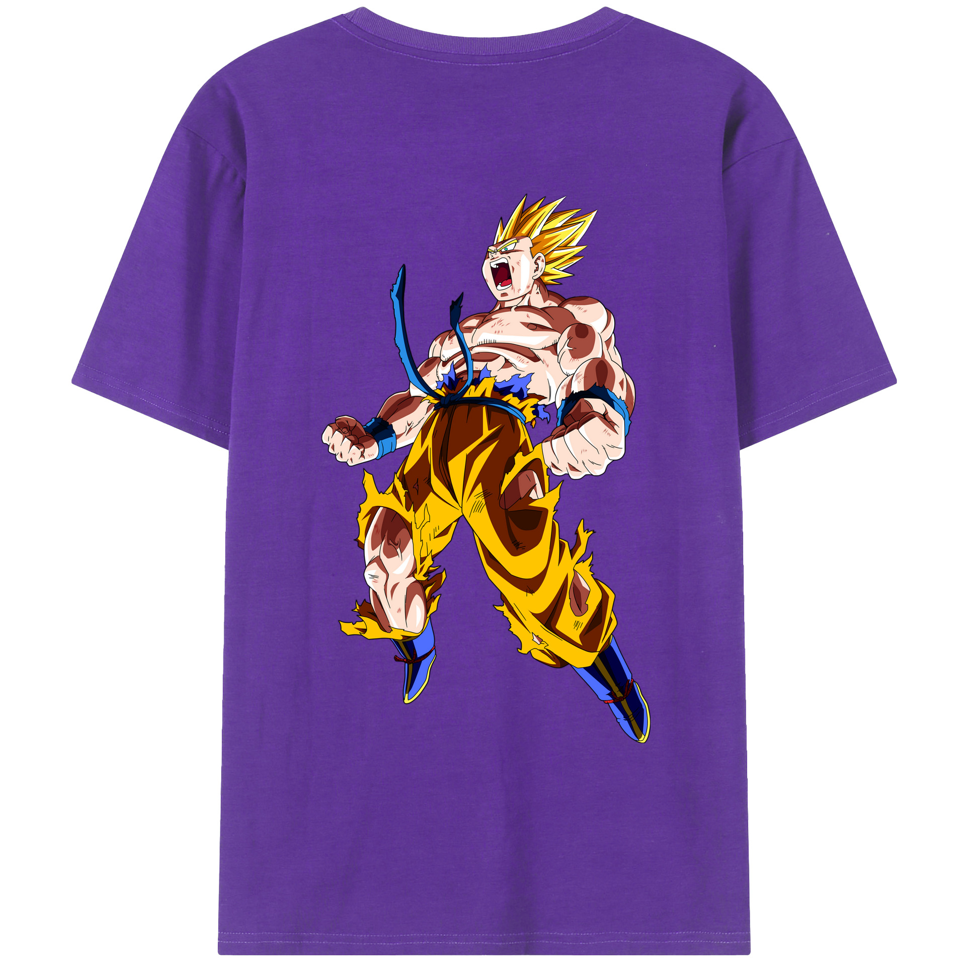 （画像用） ドラゴンボール 孫悟空（そん ごくう）Son Goku カカロット DRAGON BALL Kakarotto 綿100％ メンズ半袖Tシャツ（バックプリント） 通気性