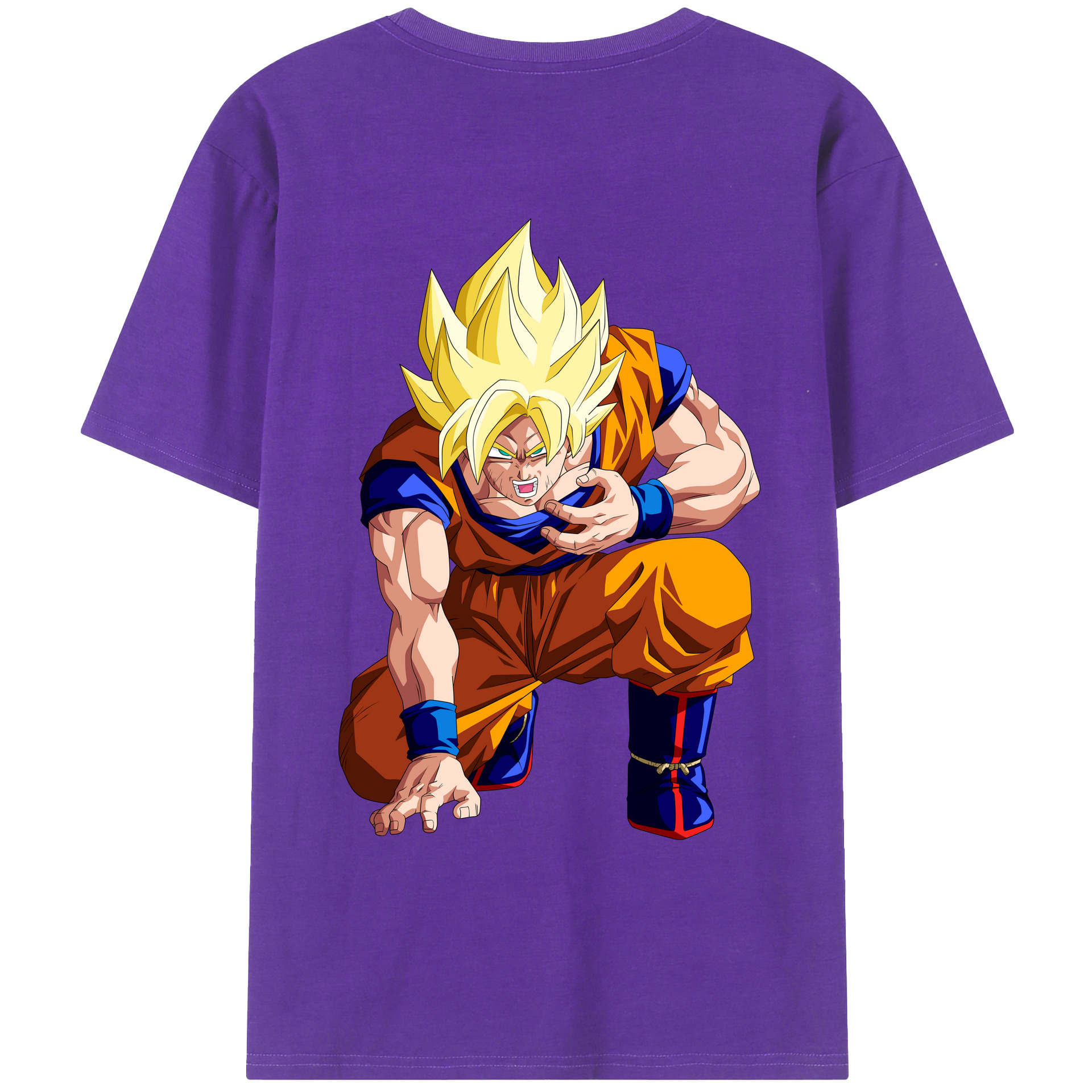 （画像用） ドラゴンボール 孫悟空（そん ごくう）Son Goku カカロット DRAGON BALL Kakarotto 綿100％ メンズ半袖Tシャツ（バックプリント） 通気性