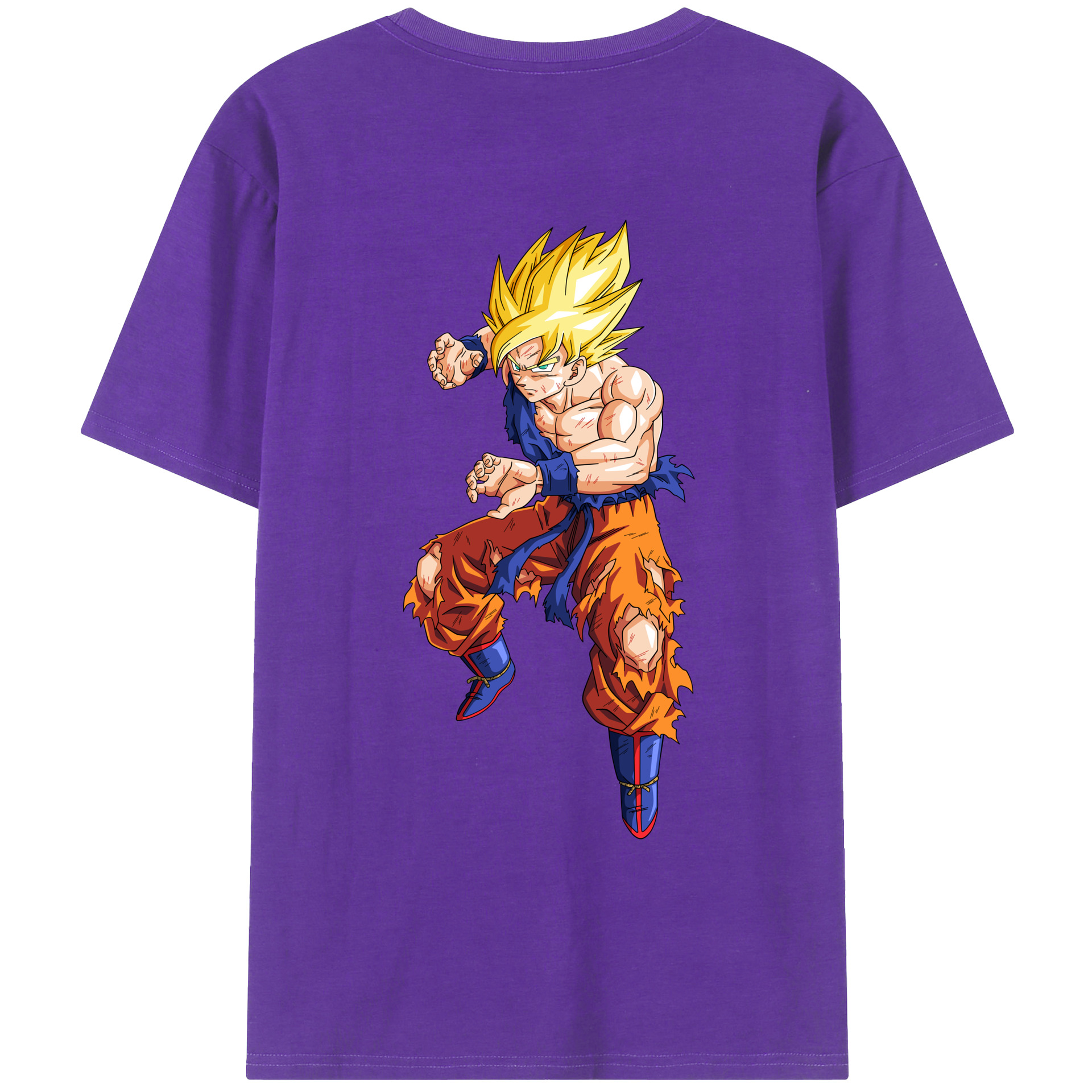 （画像用） ドラゴンボール 孫悟空（そん ごくう）Son Goku カカロット DRAGON BALL Kakarotto 綿100％ メンズ半袖Tシャツ（バックプリント） 通気性