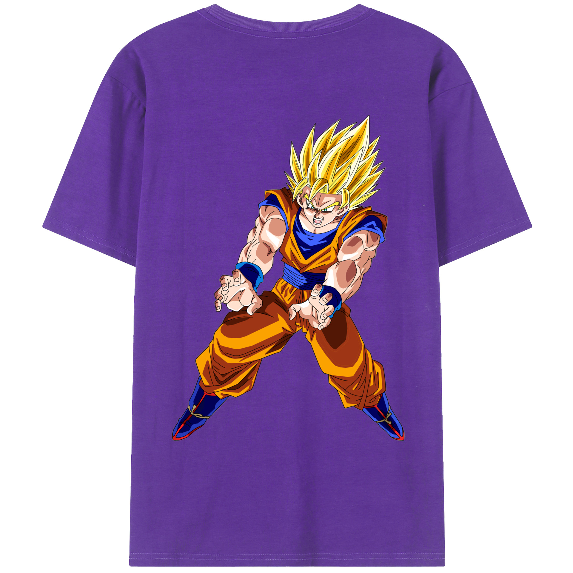 （画像用） ドラゴンボール 孫悟空（そん ごくう）Son Goku カカロット DRAGON BALL Kakarotto 綿100％ メンズ半袖Tシャツ（バックプリント） 通気性