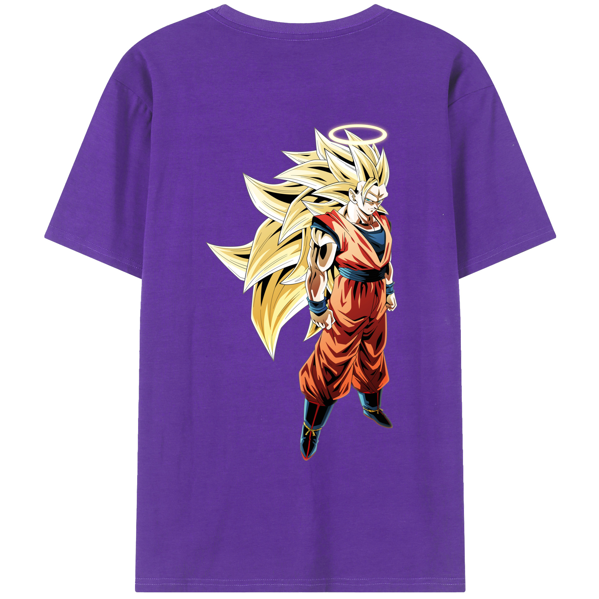 （画像用） ドラゴンボール 孫悟空（そん ごくう）Son Goku カカロット DRAGON BALL Kakarotto 綿100％ メンズ半袖Tシャツ（バックプリント） 通気性