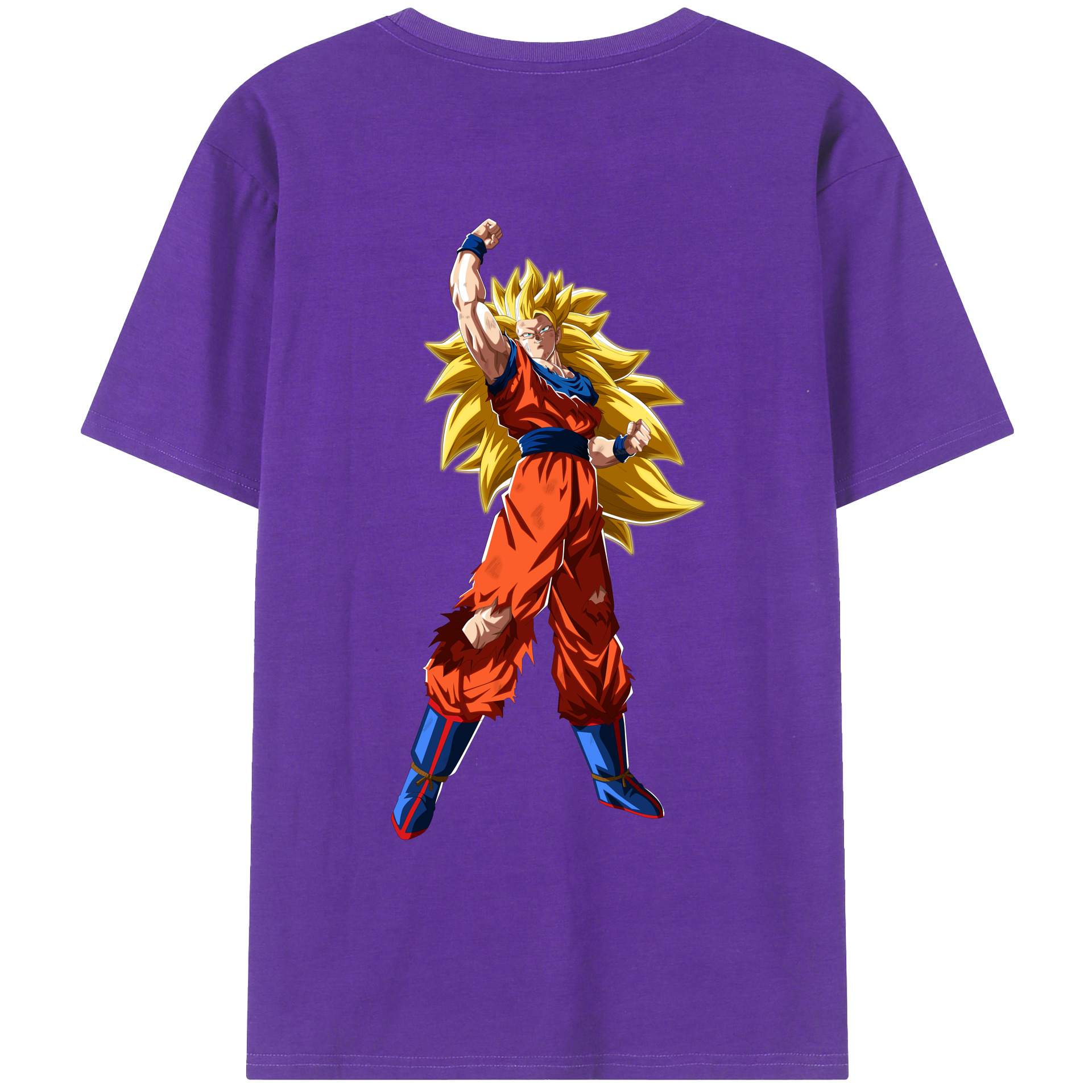 （画像用） ドラゴンボール 孫悟空（そん ごくう）Son Goku カカロット DRAGON BALL Kakarotto 綿100％ メンズ半袖Tシャツ（バックプリント） 通気性