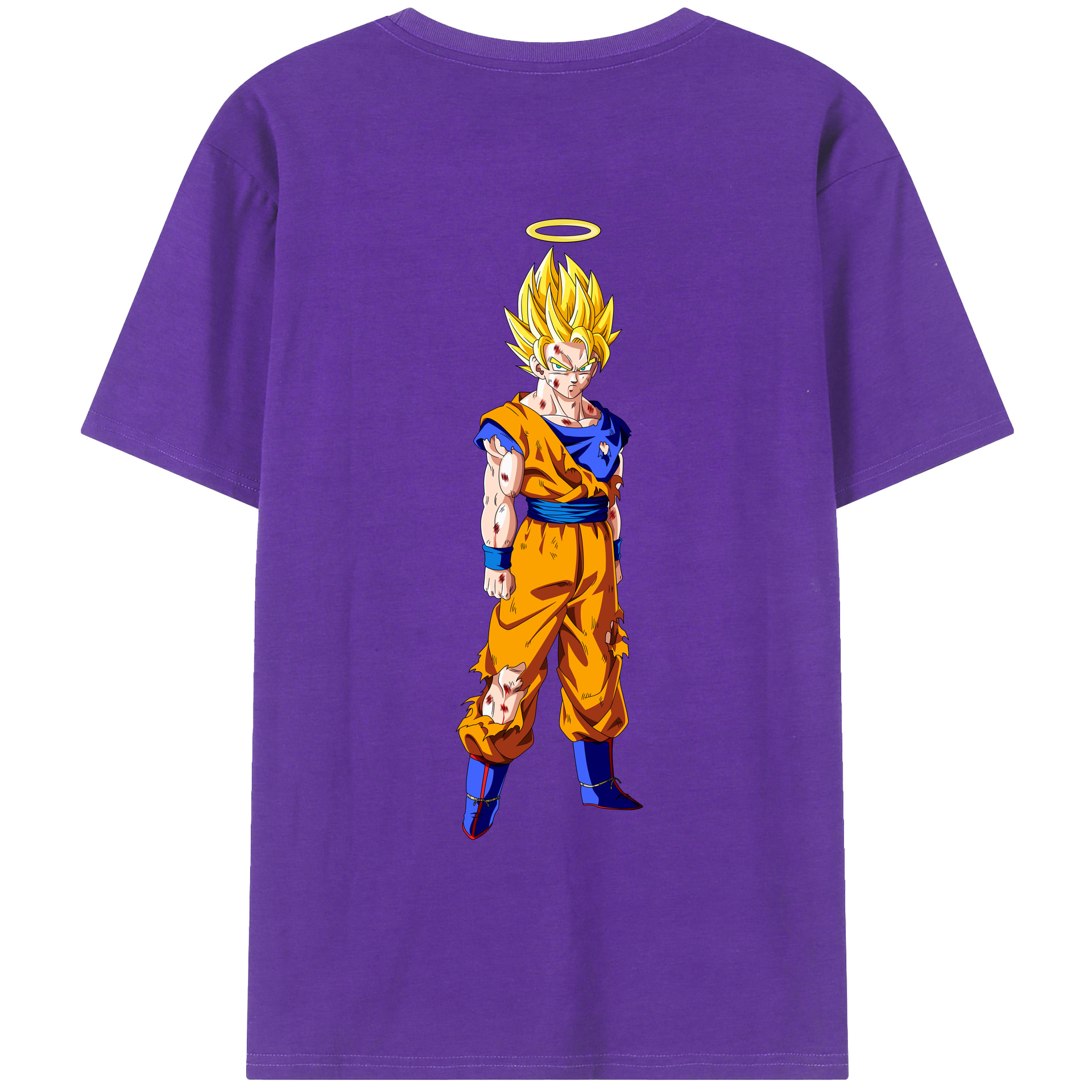 （画像用） ドラゴンボール 孫悟空（そん ごくう）Son Goku カカロット DRAGON BALL Kakarotto 綿100％ メンズ半袖Tシャツ（バックプリント） 通気性