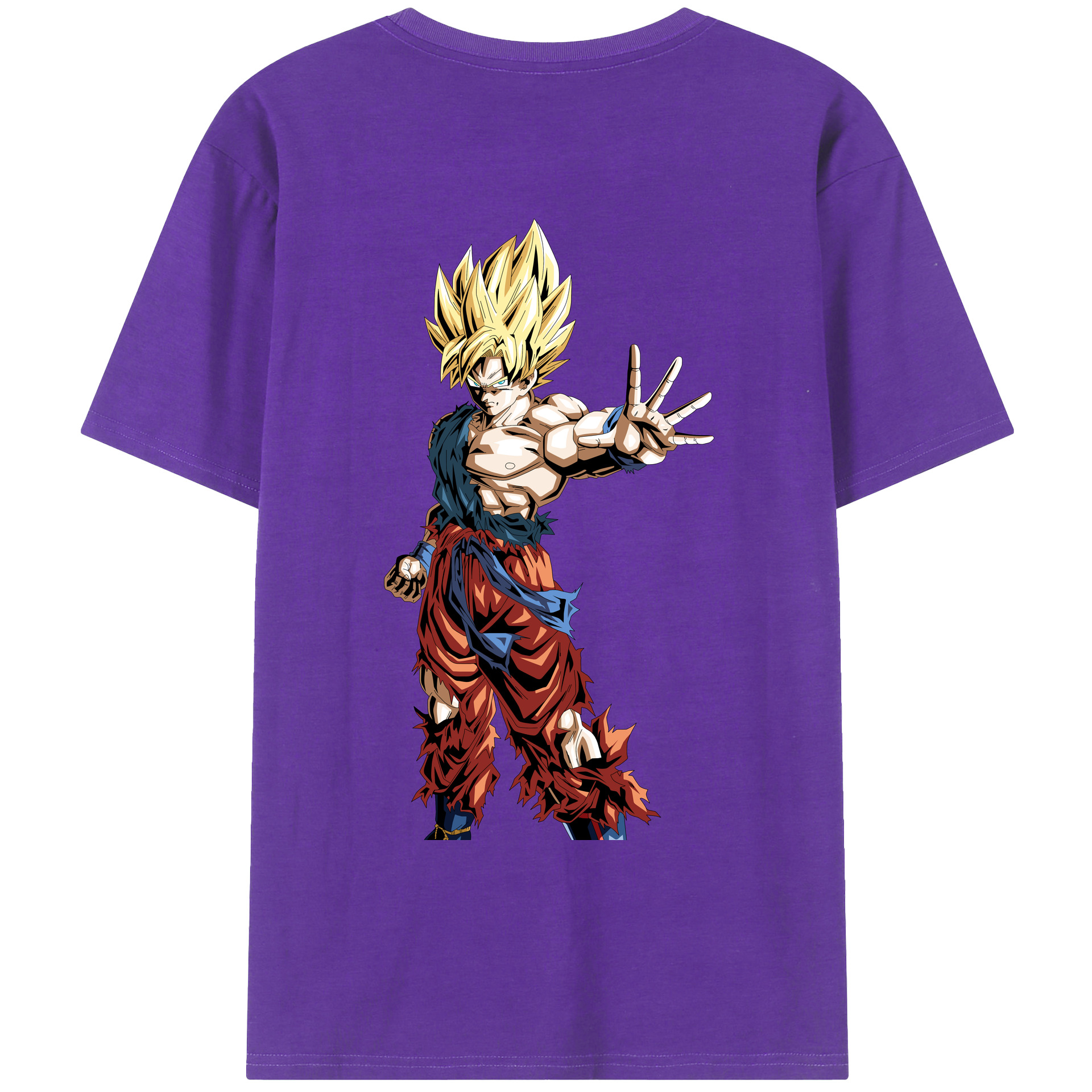 （画像用） ドラゴンボール 孫悟空（そん ごくう）Son Goku カカロット DRAGON BALL Kakarotto 綿100％ メンズ半袖Tシャツ（バックプリント） 通気性