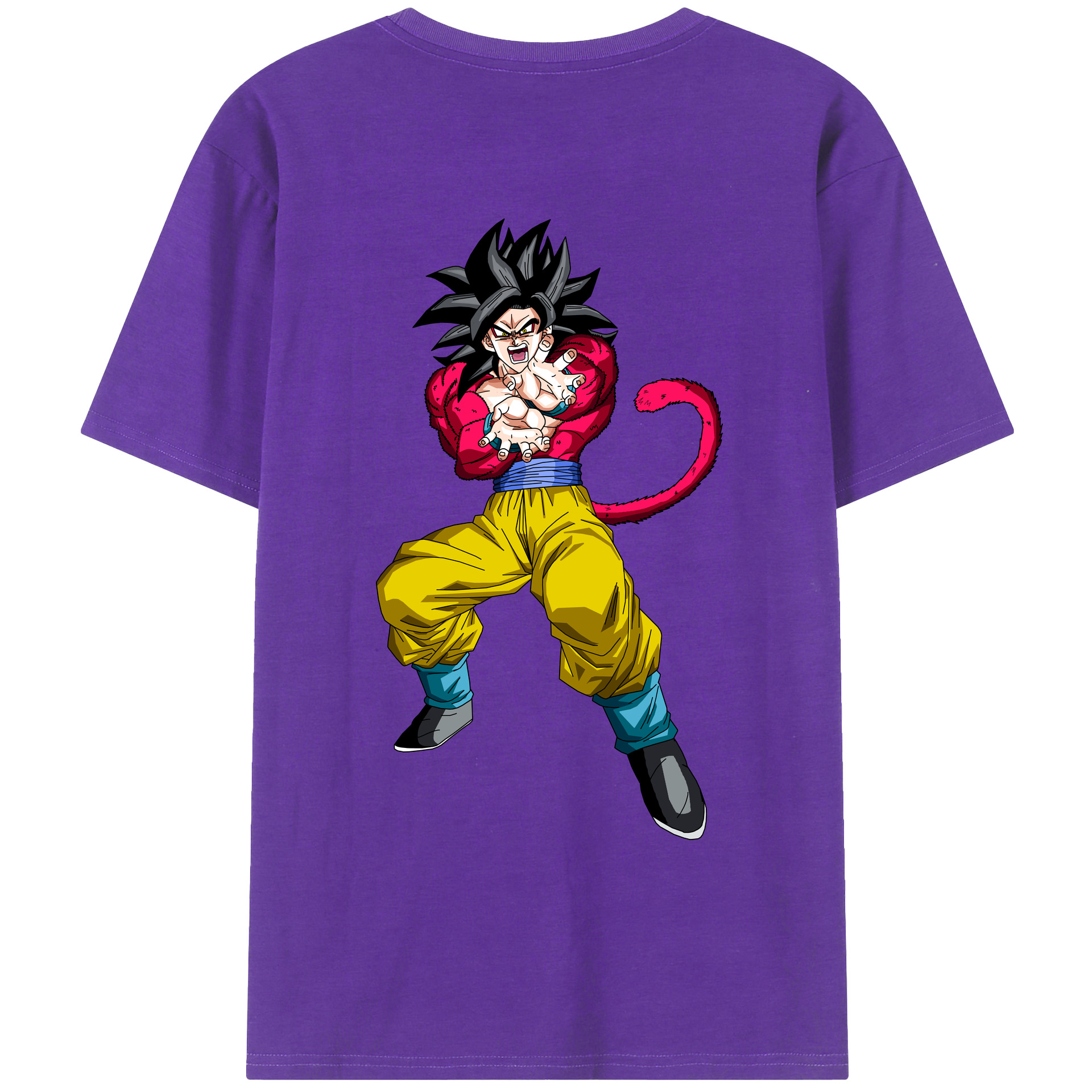 （画像用） ドラゴンボール 孫悟空（そん ごくう）Son Goku カカロット DRAGON BALL Kakarotto 綿100％ メンズ半袖Tシャツ（バックプリント） 通気性