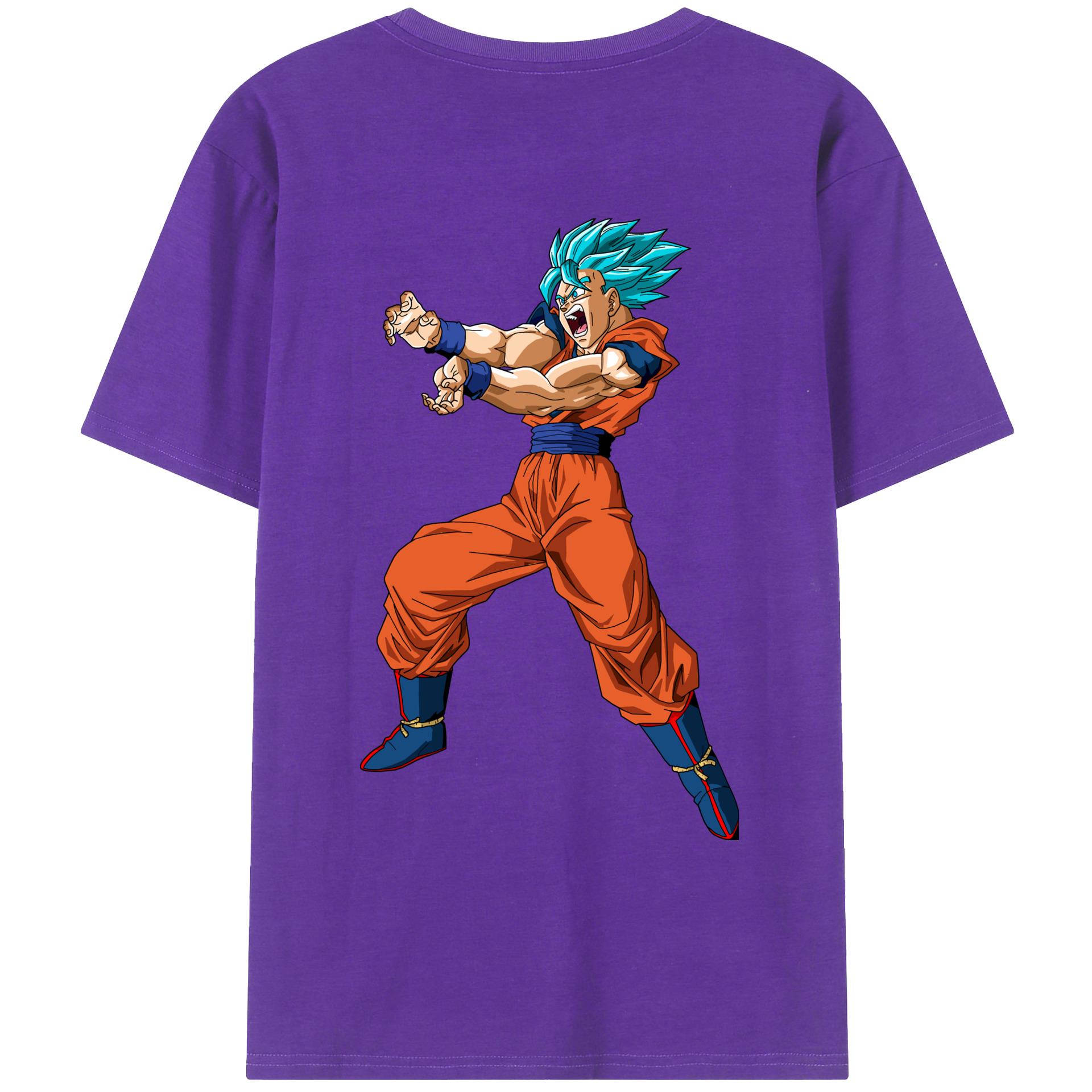 （画像用） ドラゴンボール 孫悟空（そん ごくう）Son Goku カカロット DRAGON BALL Kakarotto 綿100％ メンズ半袖Tシャツ（バックプリント） 通気性