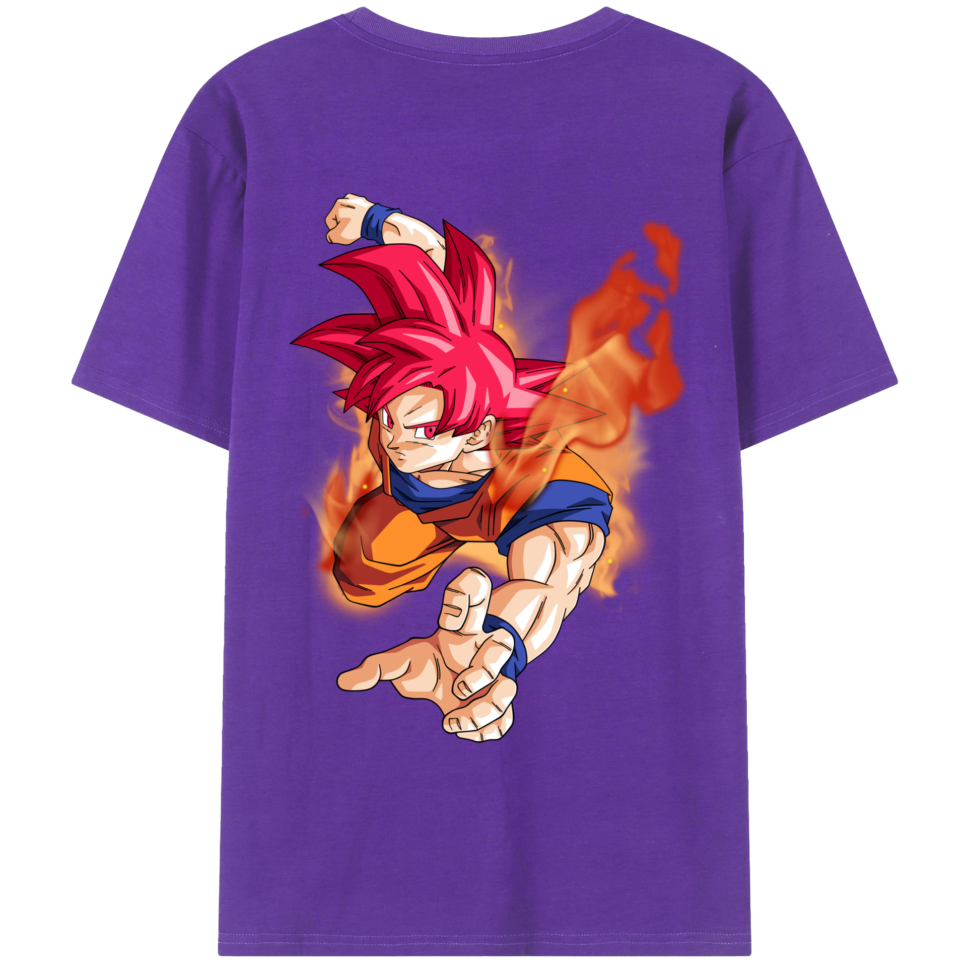（画像用） ドラゴンボール 孫悟空（そん ごくう）Son Goku カカロット DRAGON BALL Kakarotto 綿100％ メンズ半袖Tシャツ（バックプリント） 通気性