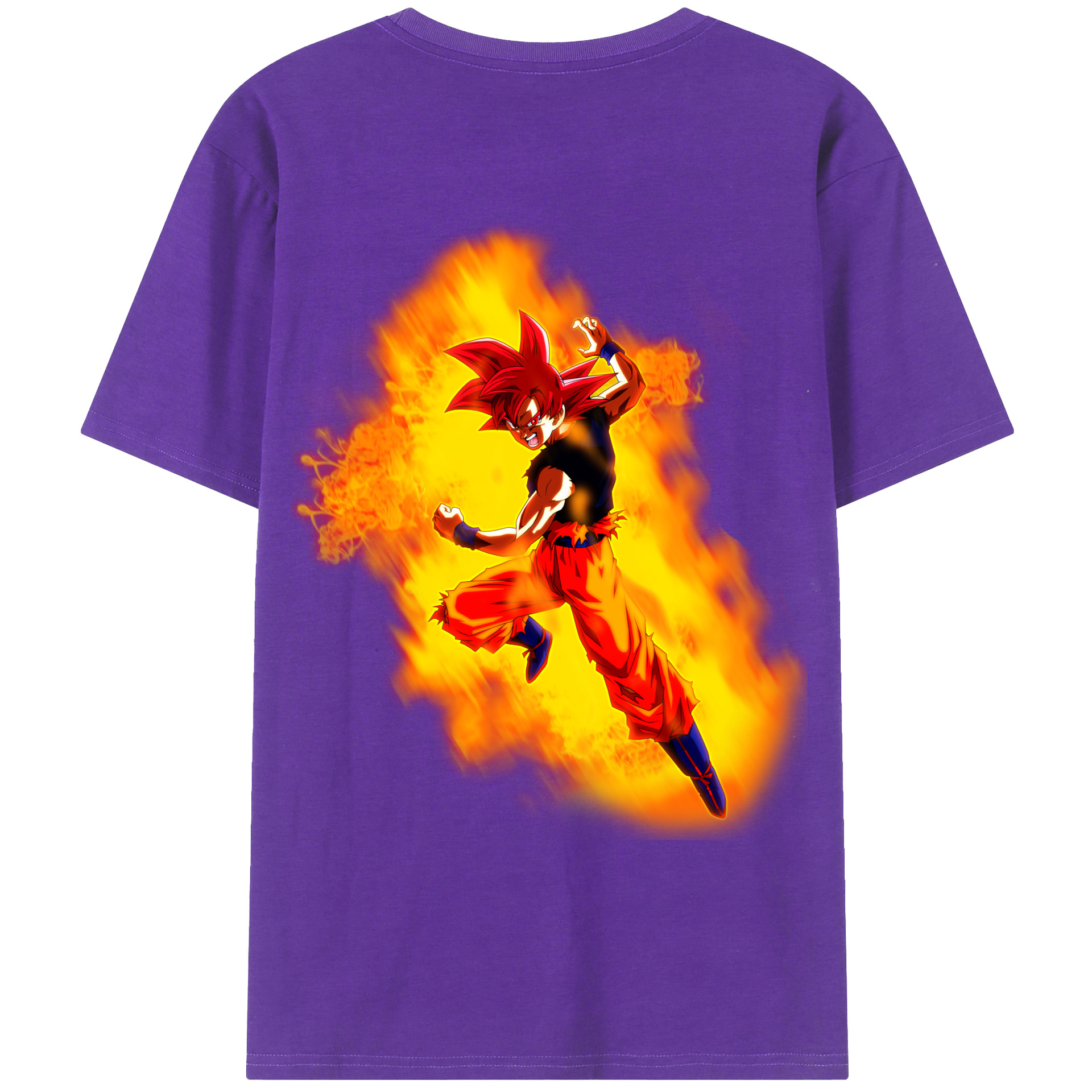 （画像用） ドラゴンボール 孫悟空（そん ごくう）Son Goku カカロット DRAGON BALL Kakarotto 綿100％ メンズ半袖Tシャツ（バックプリント） 通気性