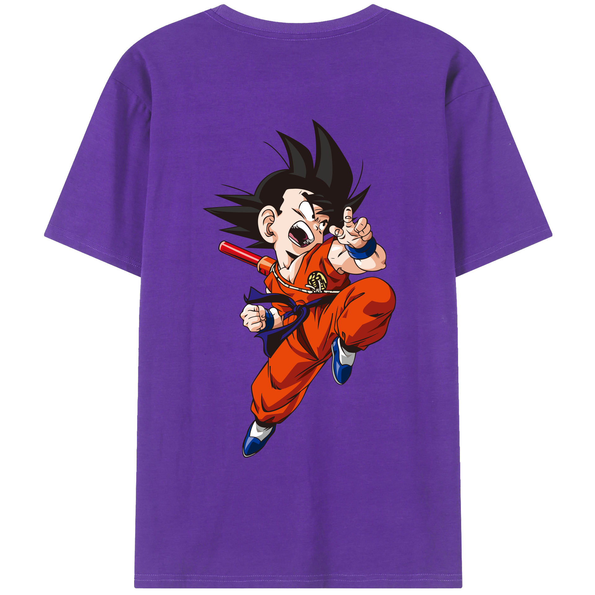 （画像用） ドラゴンボール 孫悟空（そん ごくう）Son Goku カカロット DRAGON BALL Kakarotto 綿100％ メンズ半袖Tシャツ（バックプリント） 通気性