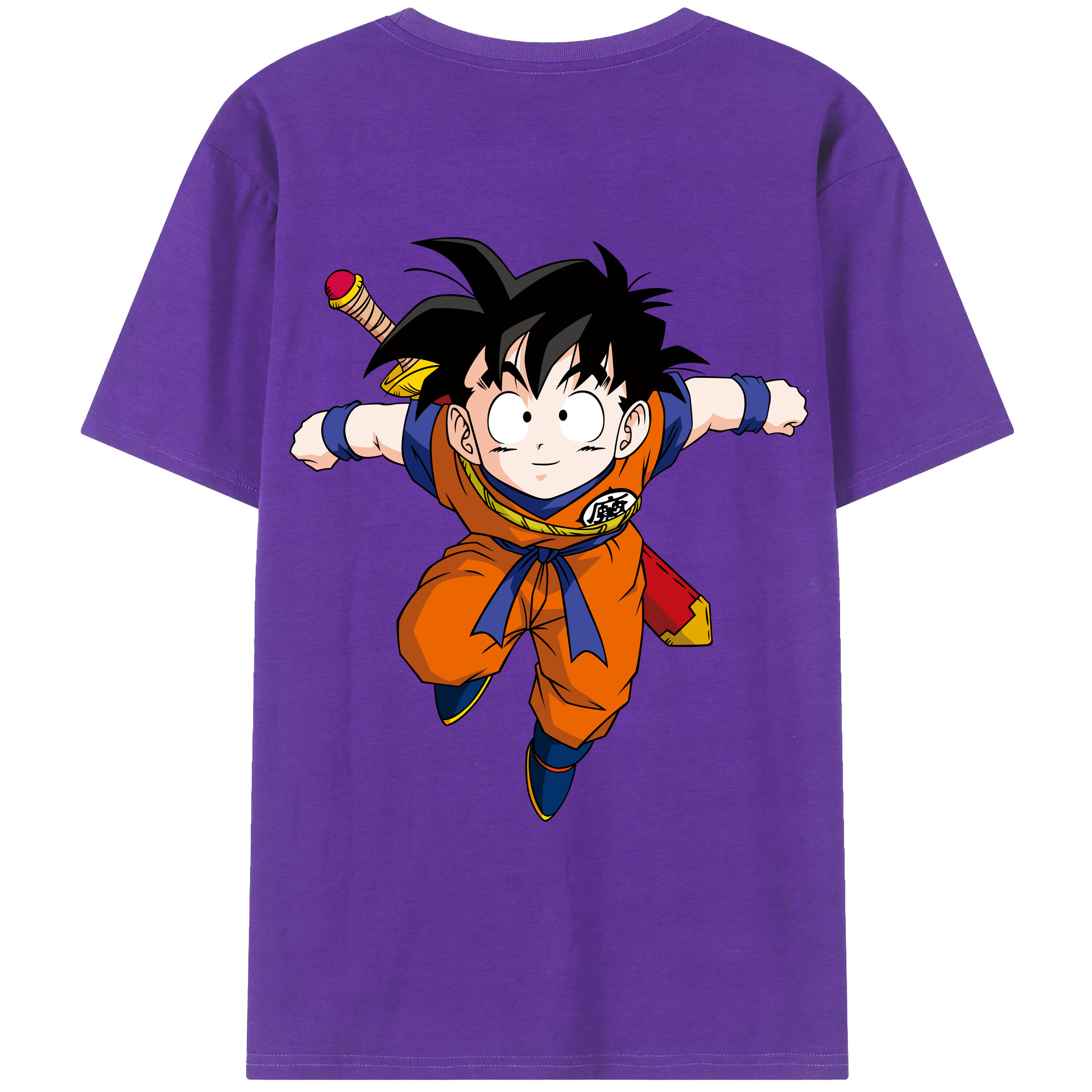 （画像用） ドラゴンボール 孫悟空（そん ごくう）Son Goku カカロット DRAGON BALL Kakarotto 綿100％ メンズ半袖Tシャツ（バックプリント） 通気性