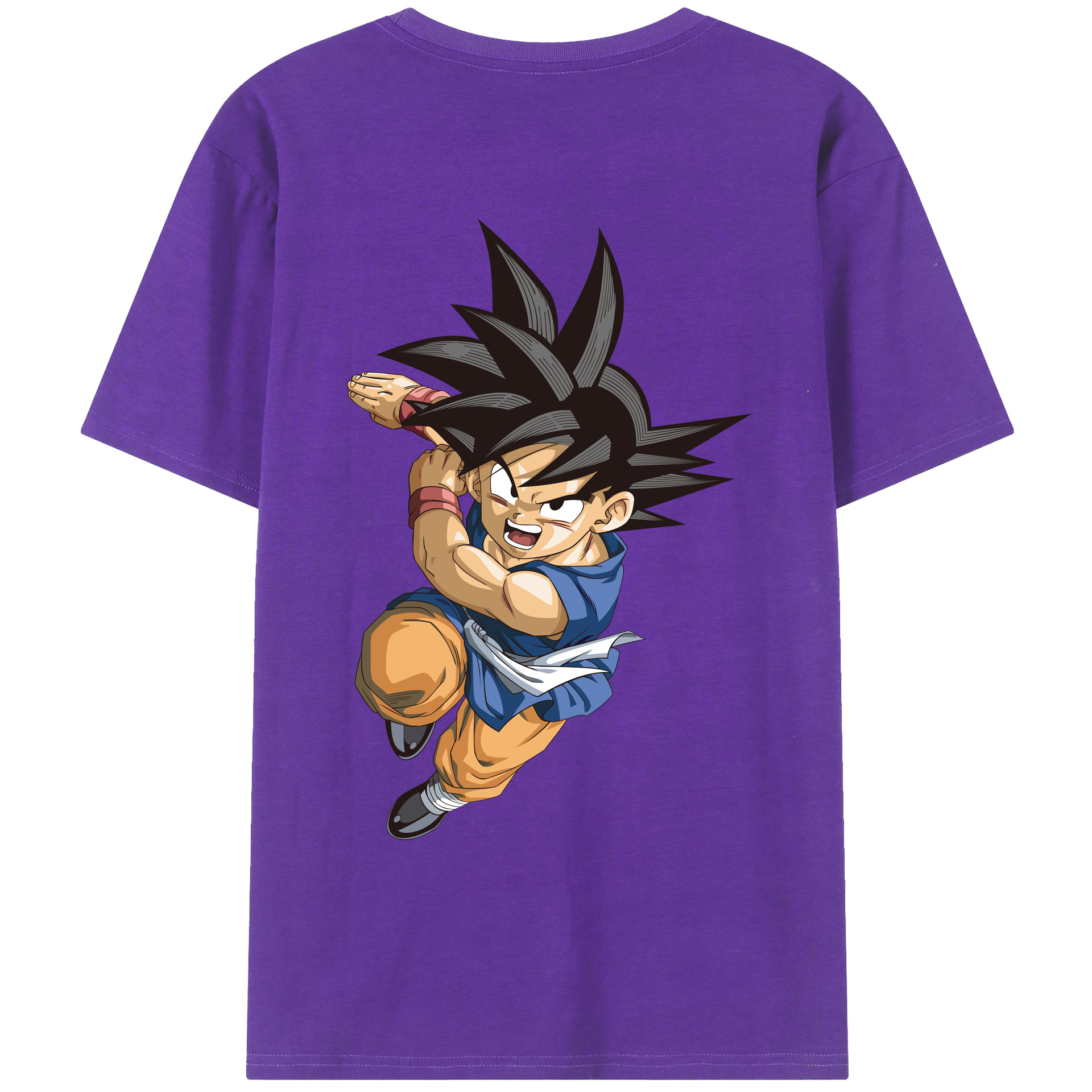 （画像用） ドラゴンボール 孫悟空（そん ごくう）Son Goku カカロット DRAGON BALL Kakarotto 綿100％ メンズ半袖Tシャツ（バックプリント） 通気性