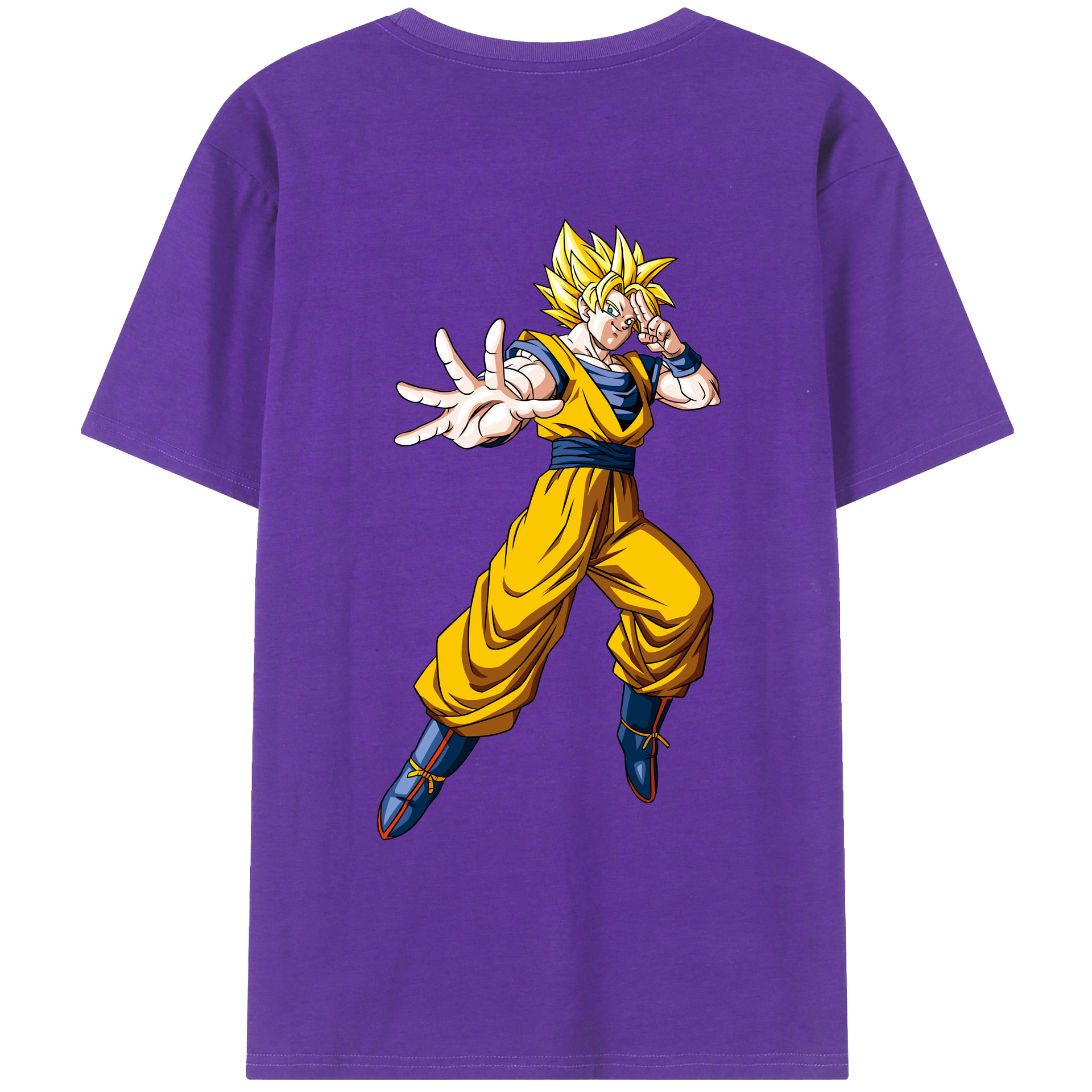 （画像用） ドラゴンボール 孫悟空（そん ごくう）Son Goku カカロット DRAGON BALL Kakarotto 綿100％ メンズ半袖Tシャツ（バックプリント） 通気性