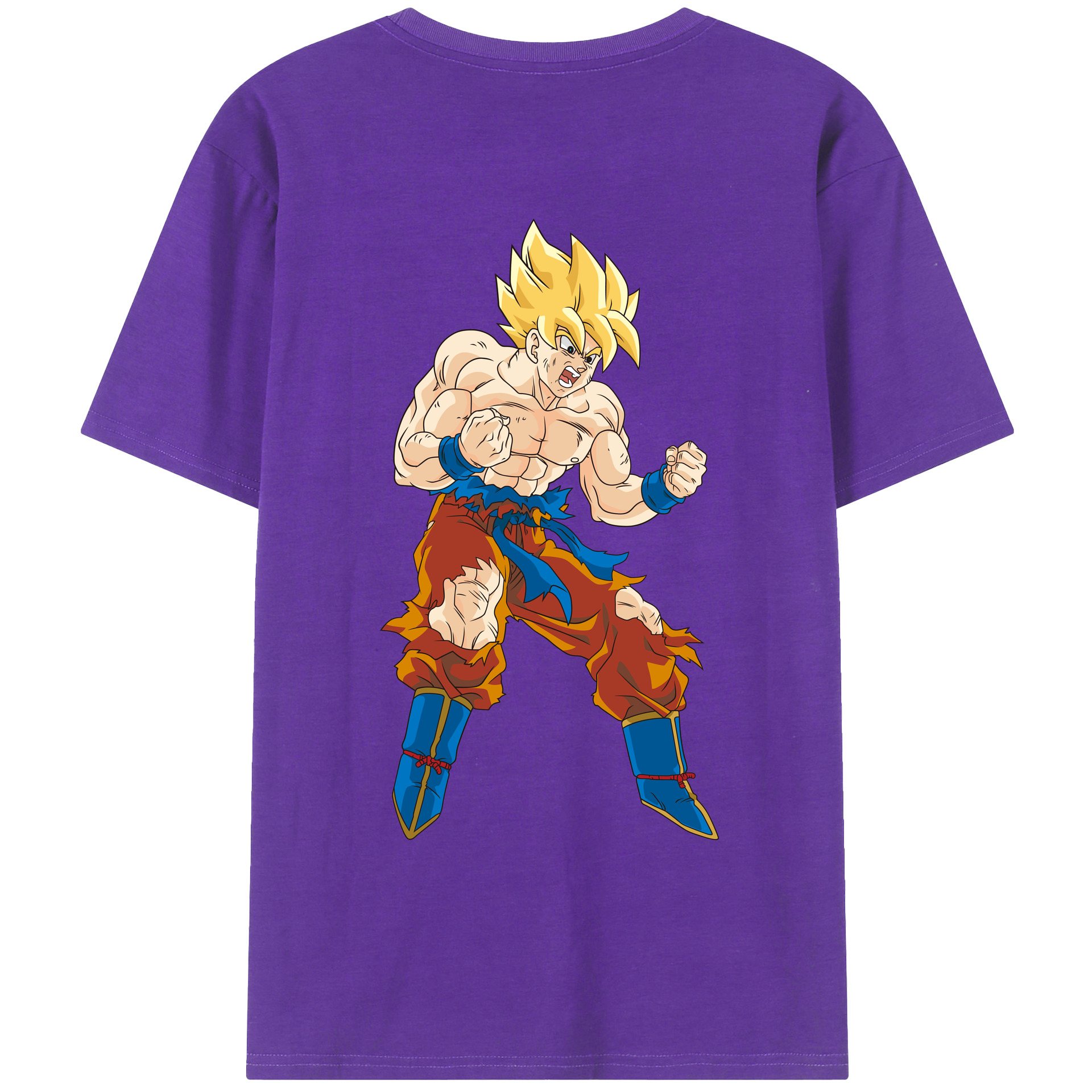（画像用） ドラゴンボール 孫悟空（そん ごくう）Son Goku カカロット DRAGON BALL Kakarotto 綿100％ メンズ半袖Tシャツ（バックプリント） 通気性