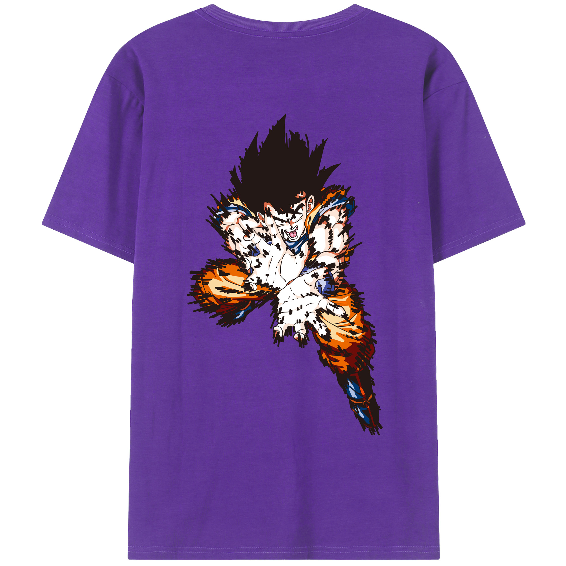 （画像用） ドラゴンボール 孫悟空（そん ごくう）Son Goku カカロット DRAGON BALL Kakarotto 綿100％ メンズ半袖Tシャツ（バックプリント） 通気性