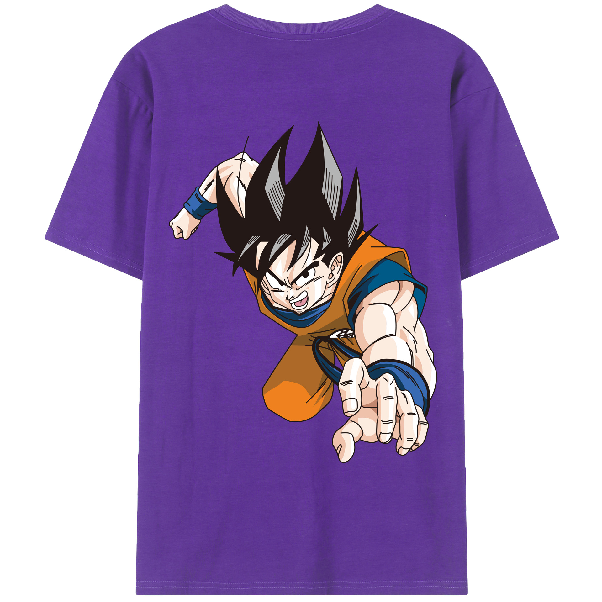 （画像用） ドラゴンボール 孫悟空（そん ごくう）Son Goku カカロット DRAGON BALL Kakarotto 綿100％ メンズ半袖Tシャツ（バックプリント） 通気性