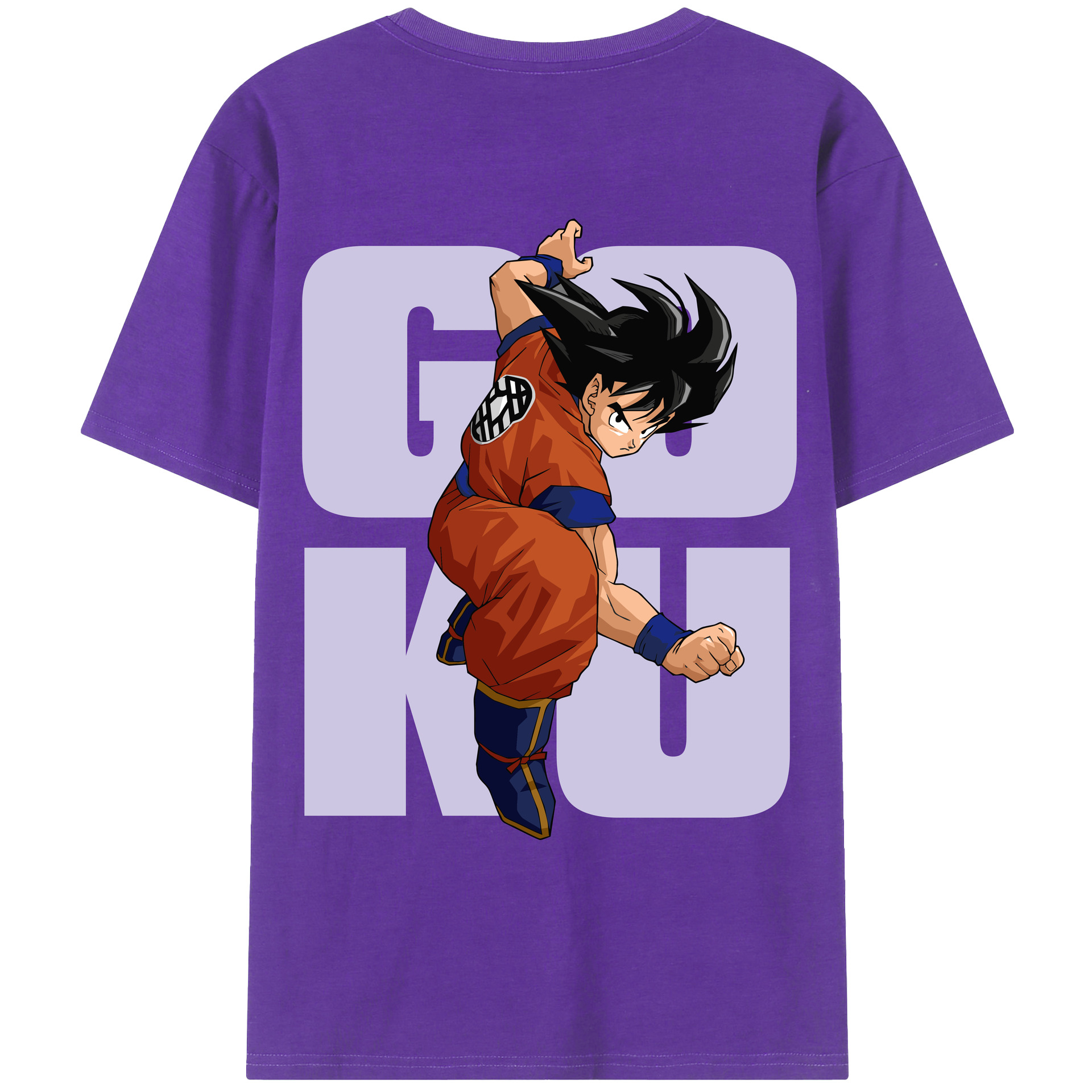 （画像用） ドラゴンボール 孫悟空（そん ごくう）Son Goku カカロット DRAGON BALL Kakarotto 綿100％ メンズ半袖Tシャツ（バックプリント） 通気性