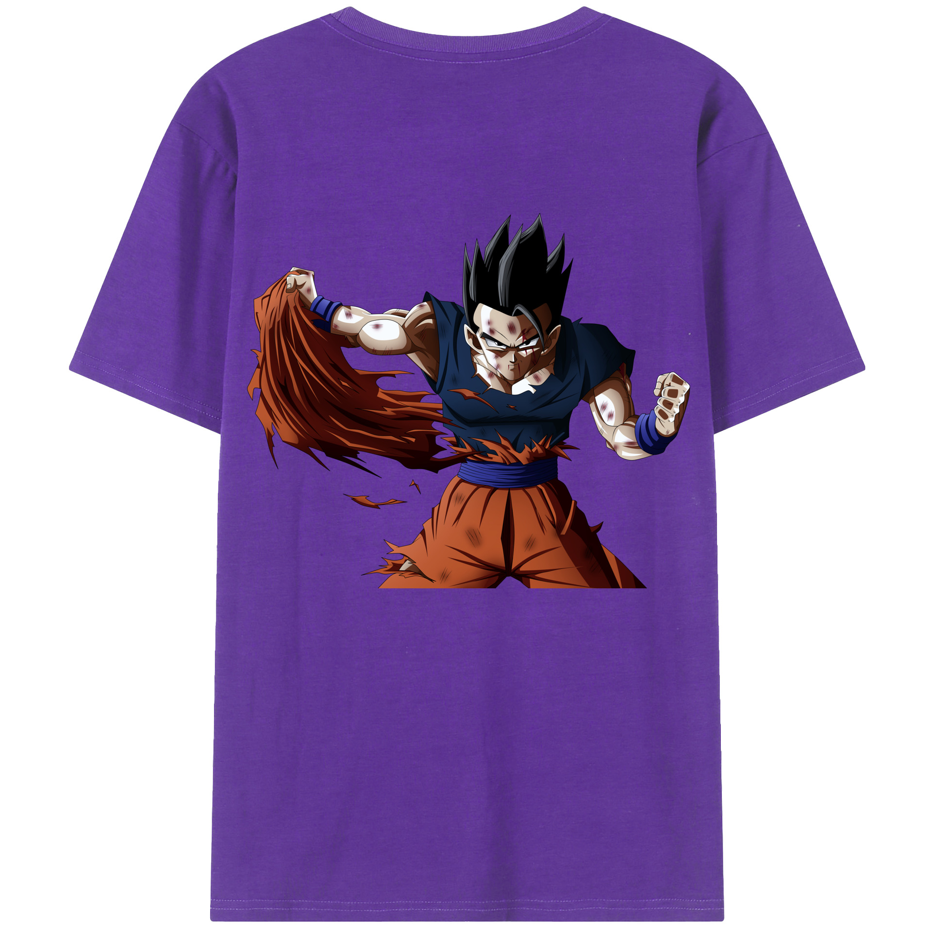 （画像用） ドラゴンボール ベジータ四世（Bejīta Yonsei）DRAGON BALL Vegeta IV 綿100％ メンズ半袖Tシャツ（バックプリント） 通気性