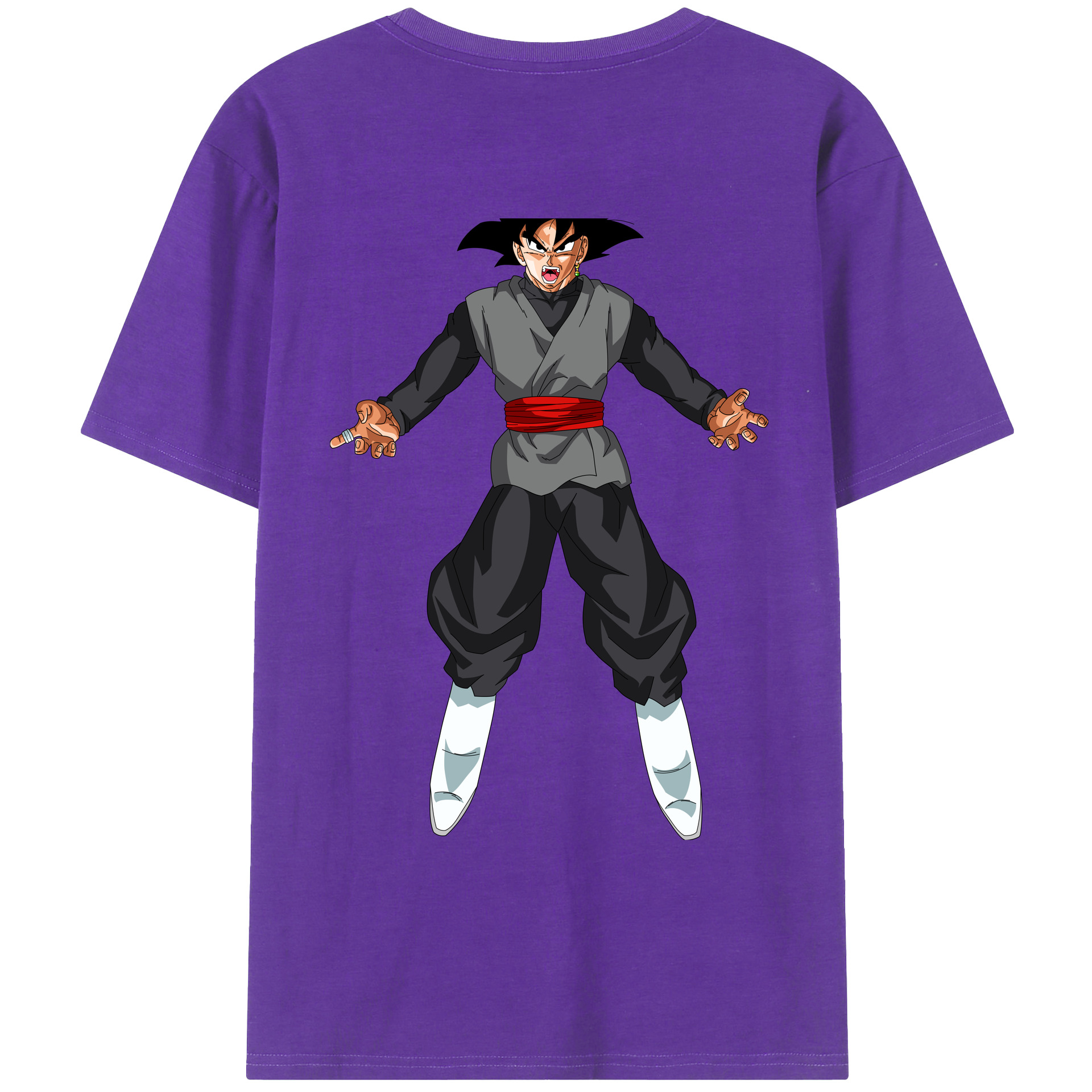 （画像用） ドラゴンボール ベジータ四世（Bejīta Yonsei）DRAGON BALL Vegeta IV 綿100％ メンズ半袖Tシャツ（バックプリント） 通気性