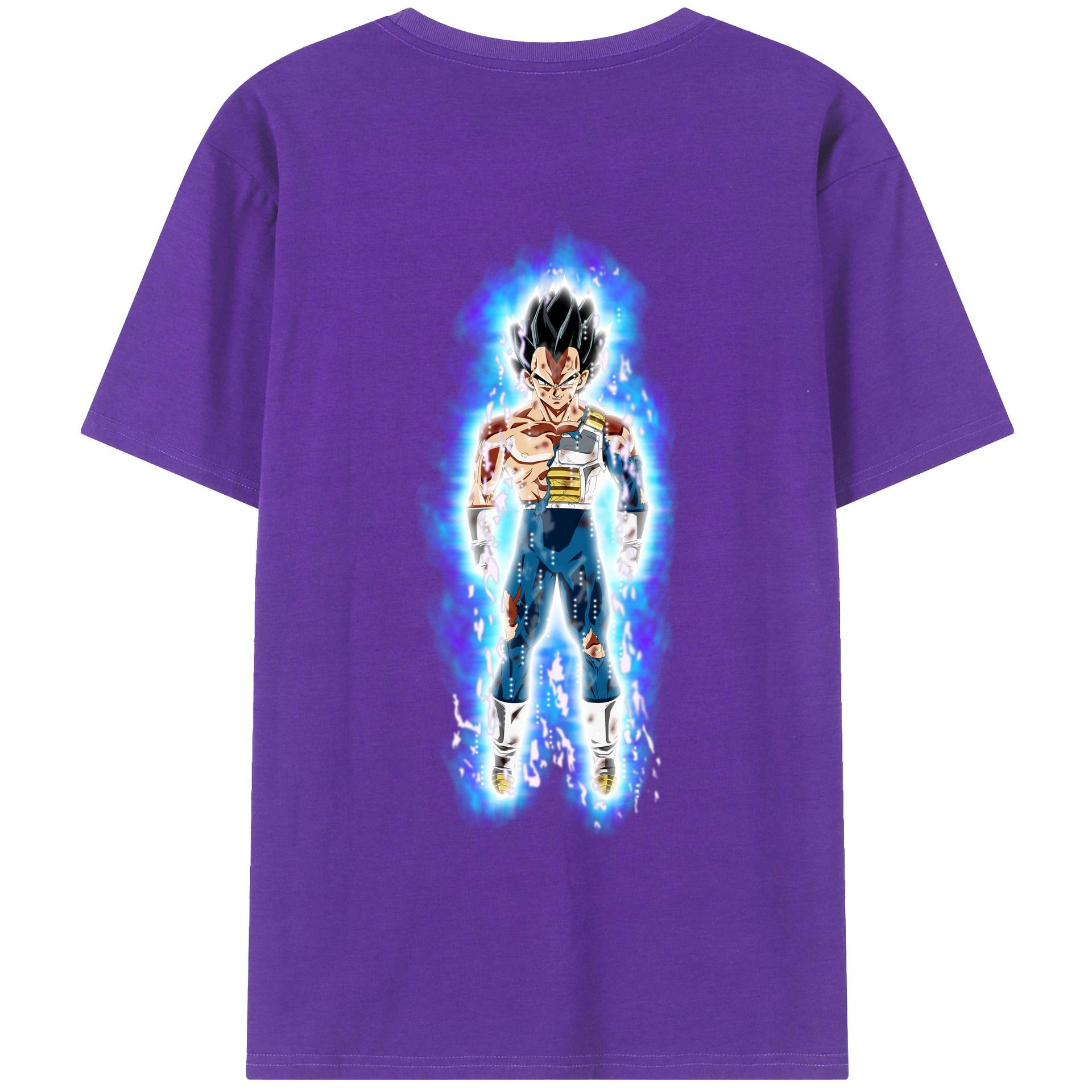 （画像用） ドラゴンボール ベジータ四世（Bejīta Yonsei）DRAGON BALL Vegeta IV 綿100％ メンズ半袖Tシャツ（バックプリント） 通気性