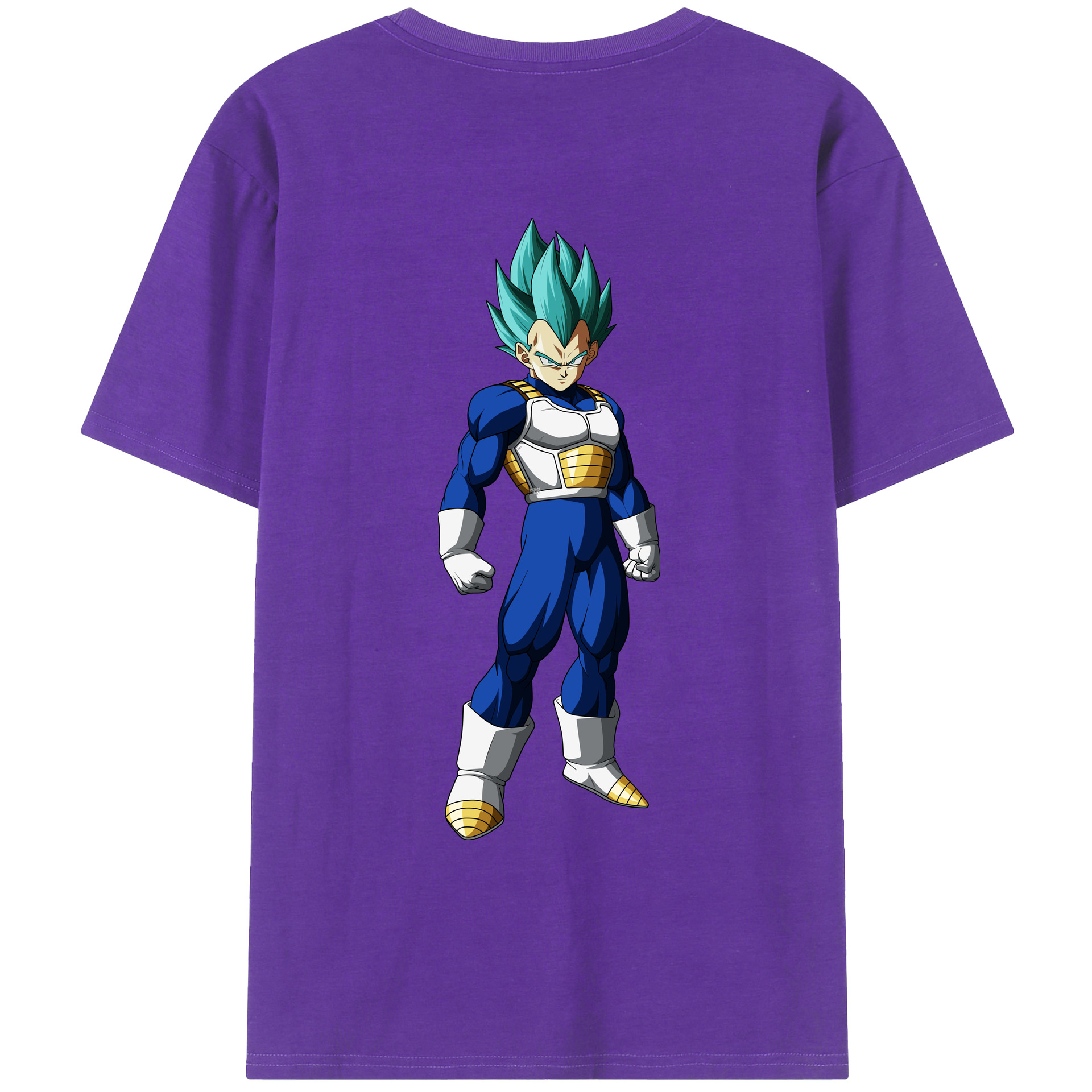 （画像用） ドラゴンボール ベジータ四世（Bejīta Yonsei）DRAGON BALL Vegeta IV 綿100％ メンズ半袖Tシャツ（バックプリント） 通気性
