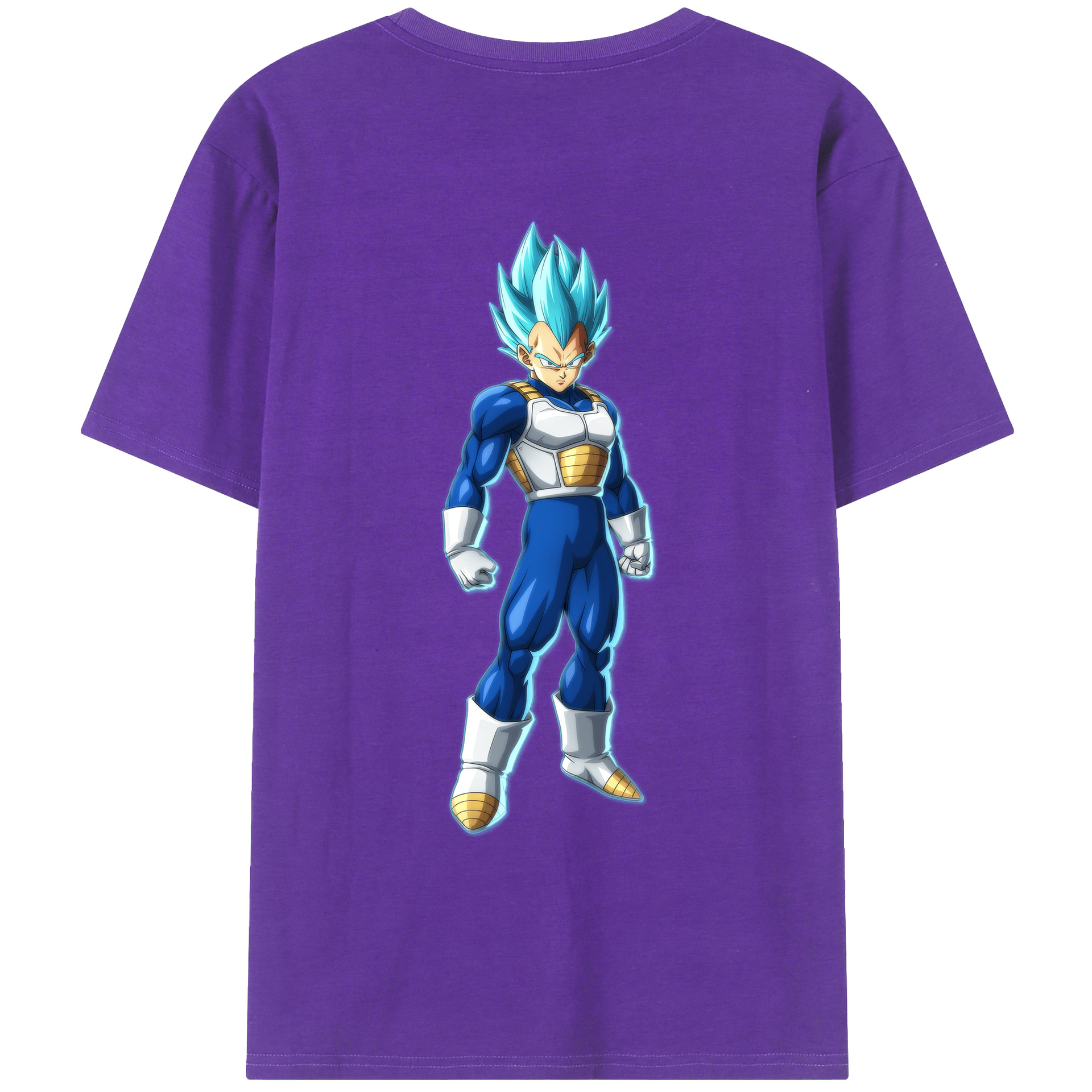 （画像用） ドラゴンボール ベジータ四世（Bejīta Yonsei）DRAGON BALL Vegeta IV 綿100％ メンズ半袖Tシャツ（バックプリント） 通気性