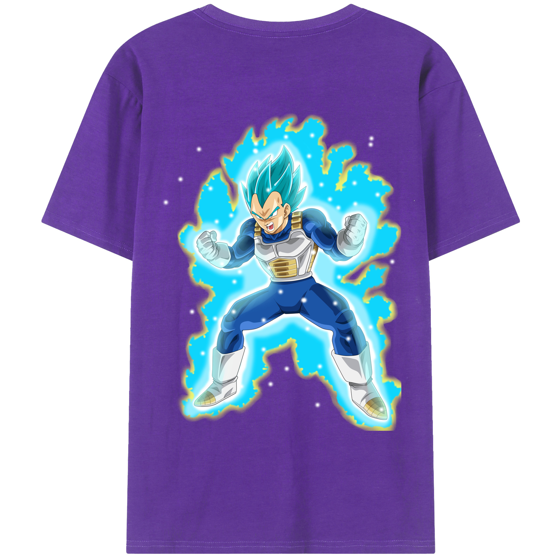 （画像用） ドラゴンボール ベジータ四世（Bejīta Yonsei）DRAGON BALL Vegeta IV 綿100％ メンズ半袖Tシャツ（バックプリント） 通気性