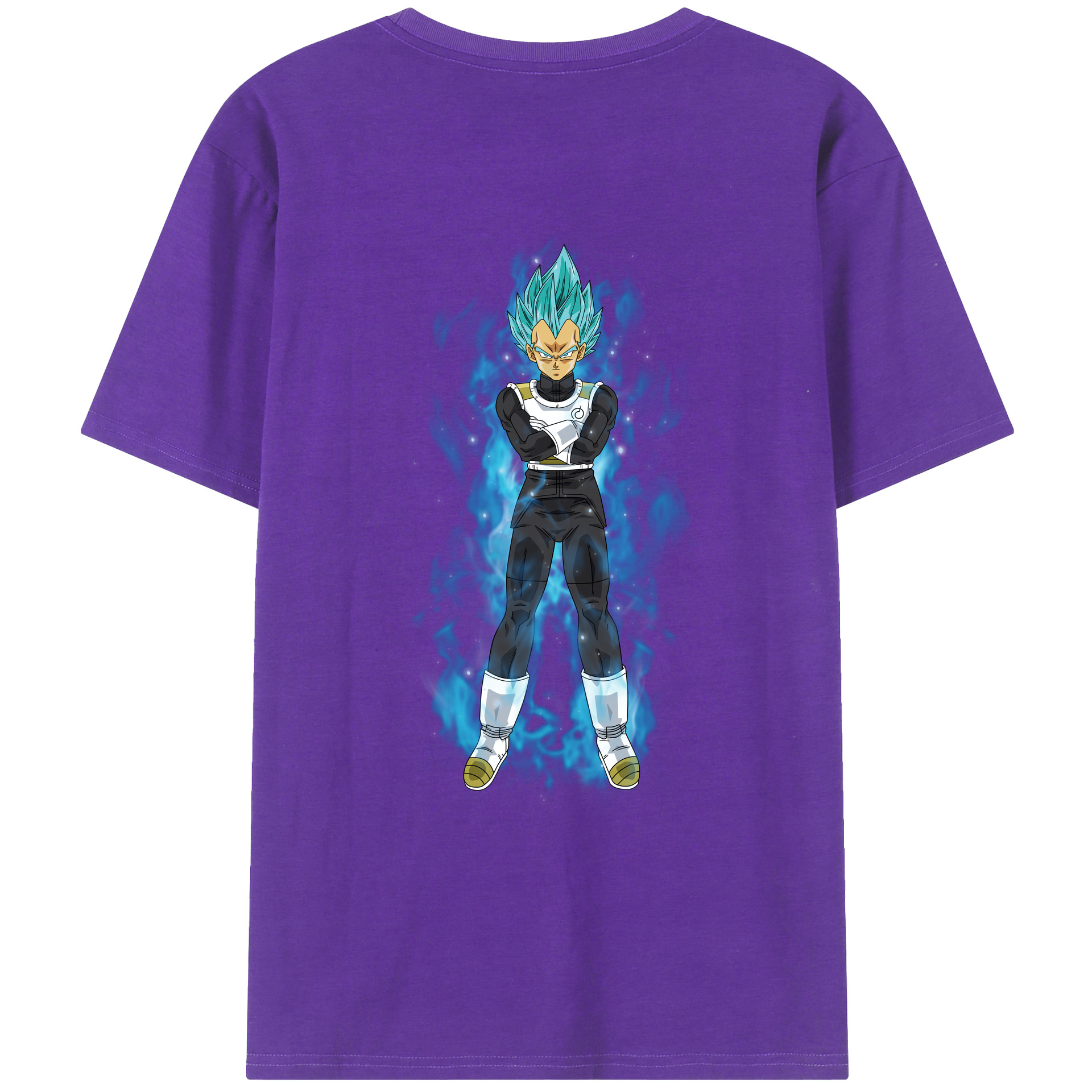 （画像用） ドラゴンボール ベジータ四世（Bejīta Yonsei）DRAGON BALL Vegeta IV 綿100％ メンズ半袖Tシャツ（バックプリント） 通気性