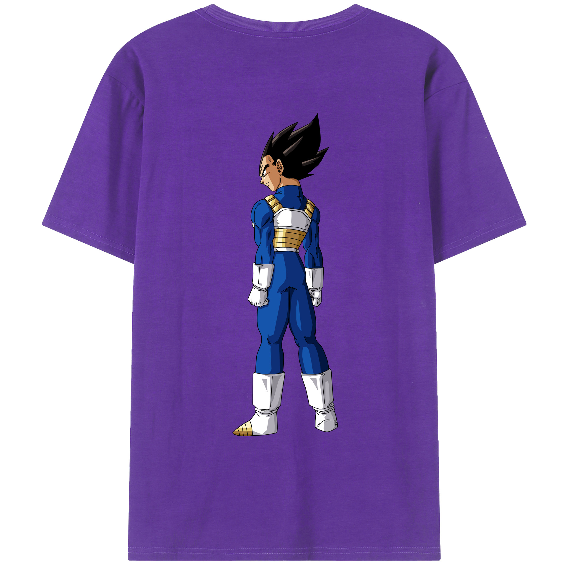 （画像用） ドラゴンボール ベジータ四世（Bejīta Yonsei）DRAGON BALL Vegeta IV 綿100％ メンズ半袖Tシャツ（バックプリント） 通気性