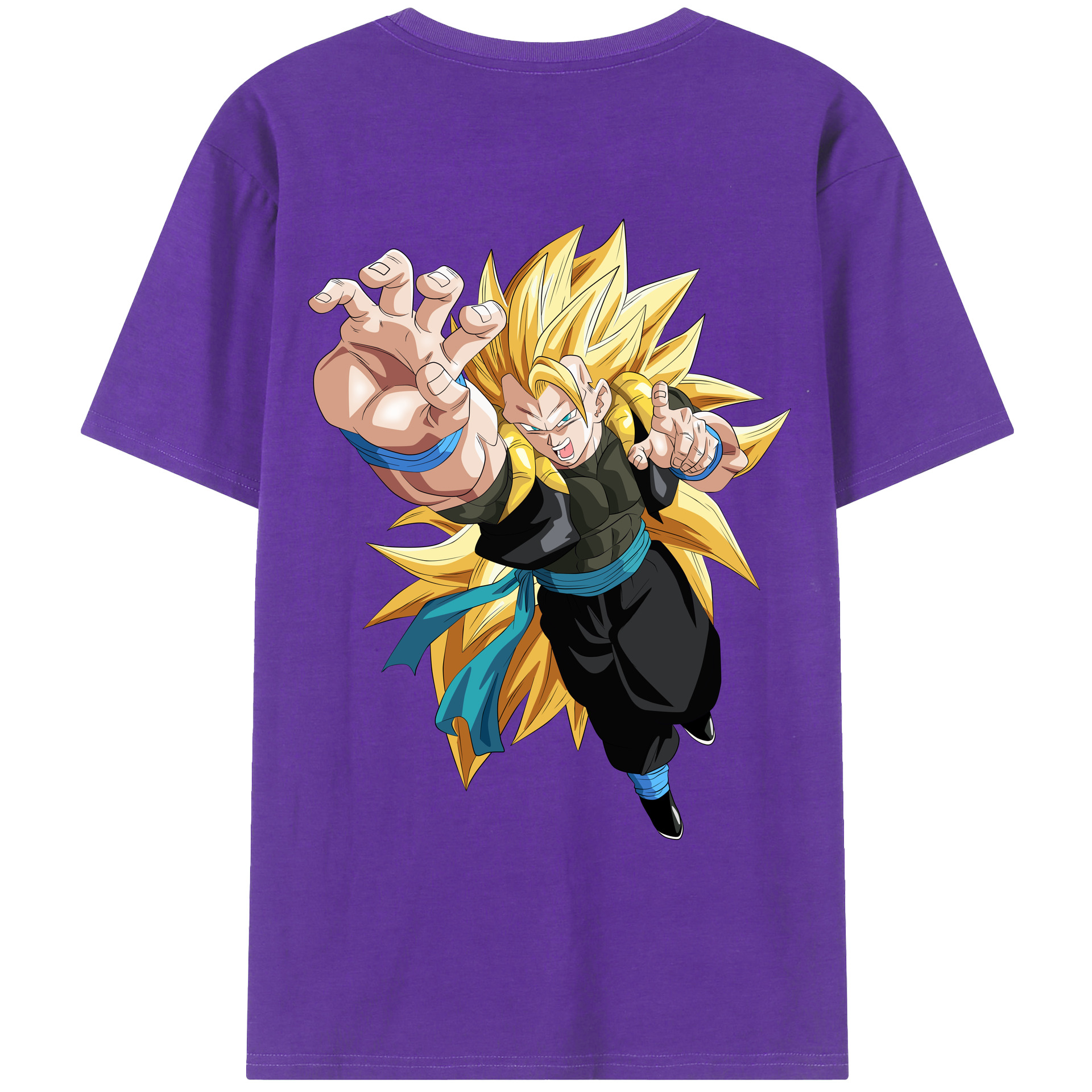 （画像用） ドラゴンボール ベジータ四世（Bejīta Yonsei）DRAGON BALL Vegeta IV 綿100％ メンズ半袖Tシャツ（バックプリント） 通気性