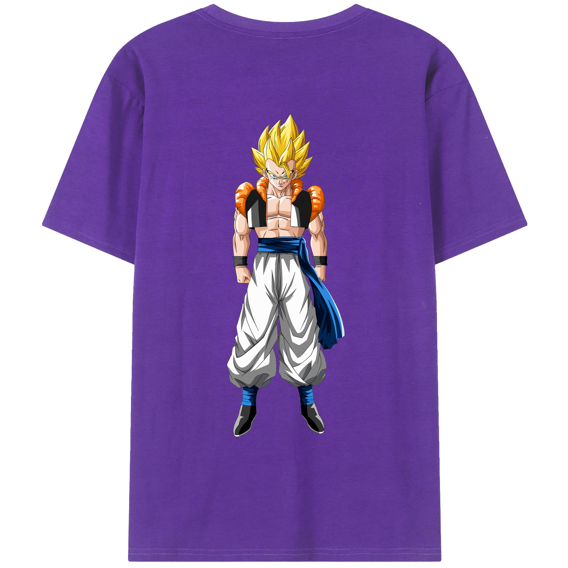 （画像用） ドラゴンボール ベジータ四世（Bejīta Yonsei）DRAGON BALL Vegeta IV 綿100％ メンズ半袖Tシャツ（バックプリント） 通気性