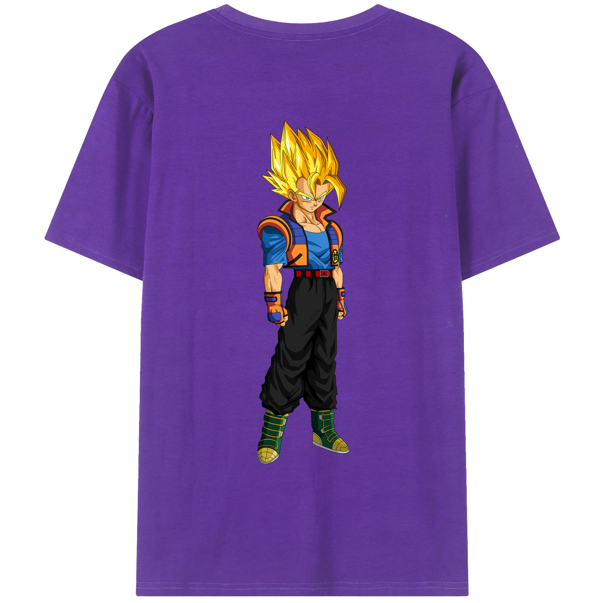 （画像用） ドラゴンボール ベジータ四世（Bejīta Yonsei）DRAGON BALL Vegeta IV 綿100％ メンズ半袖Tシャツ（バックプリント） 通気性