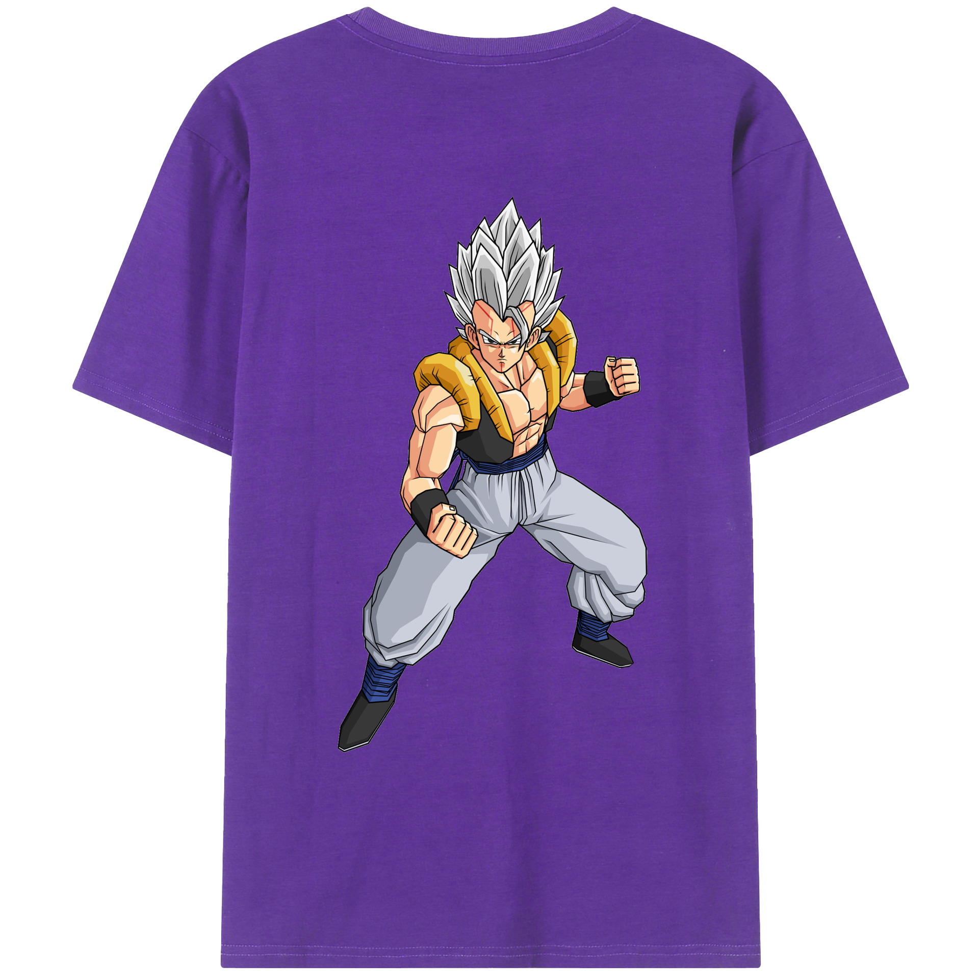 （画像用） ドラゴンボール ベジータ四世（Bejīta Yonsei）DRAGON BALL Vegeta IV 綿100％ メンズ半袖Tシャツ（バックプリント） 通気性
