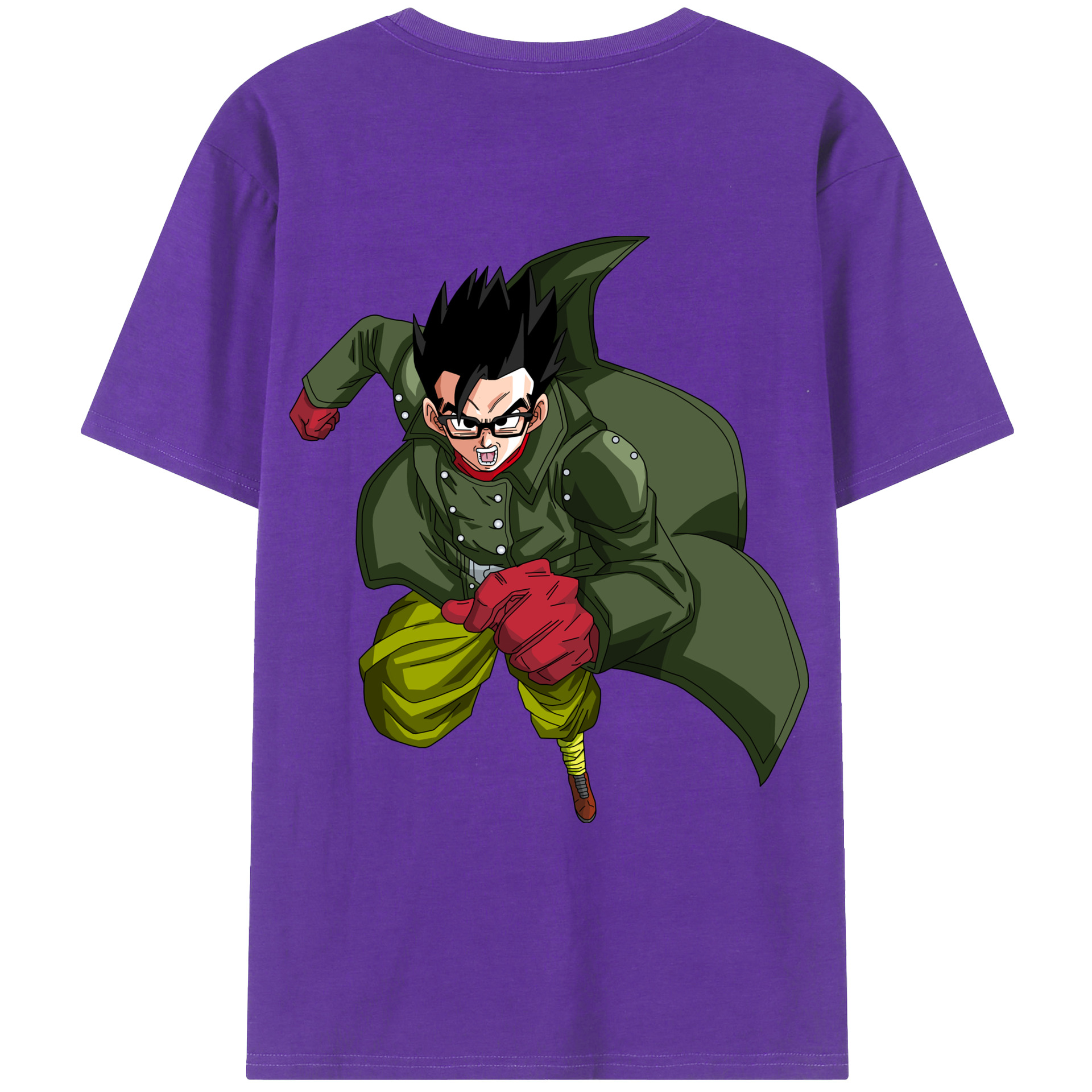 （画像用） ドラゴンボール 孫 悟飯（そんごはん）DRAGON BALL Son Gohan 綿100％ メンズ半袖Tシャツ（バックプリント） 通気性