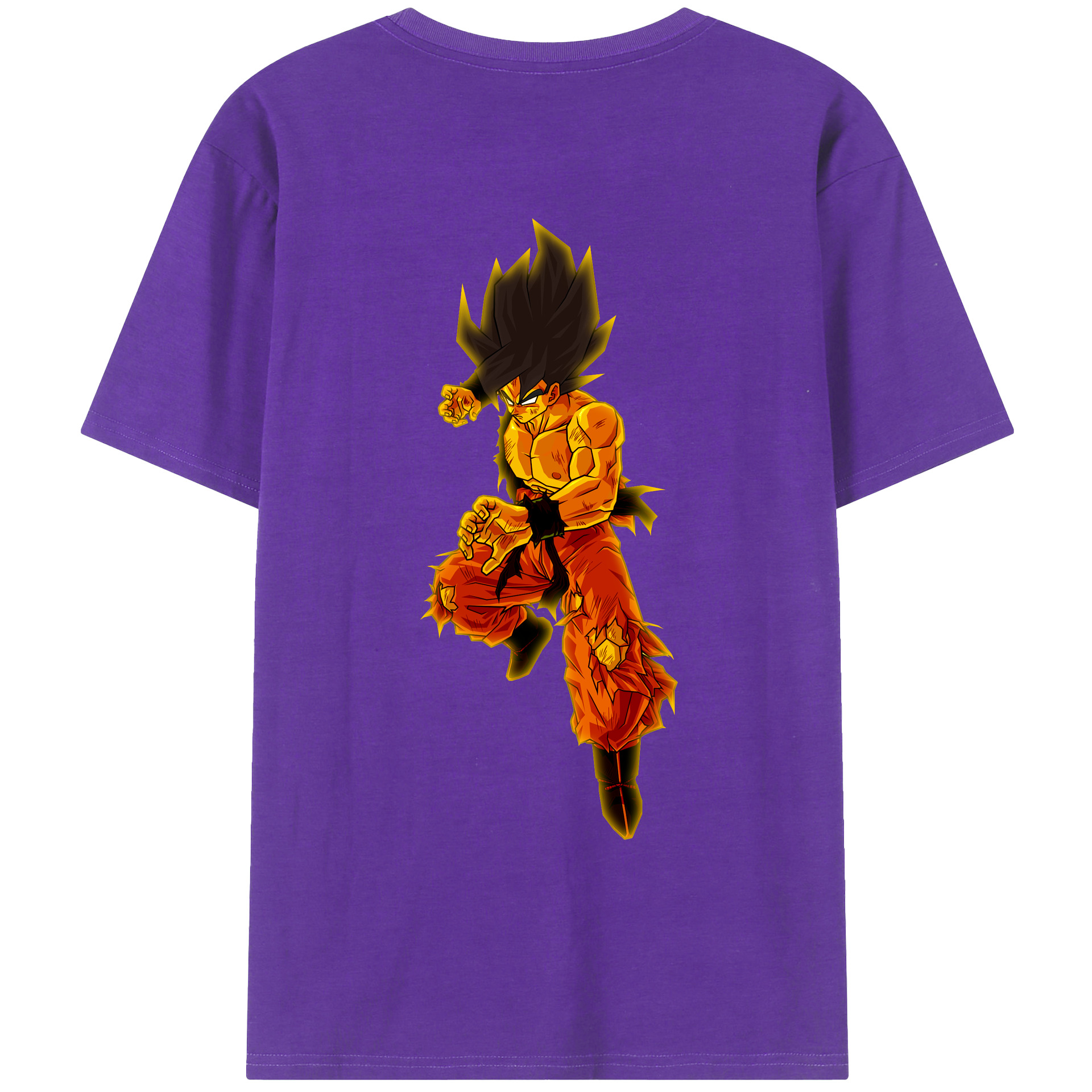（画像用） ドラゴンボール 孫 悟飯（そんごはん）DRAGON BALL Son Gohan 綿100％ メンズ半袖Tシャツ（バックプリント） 通気性