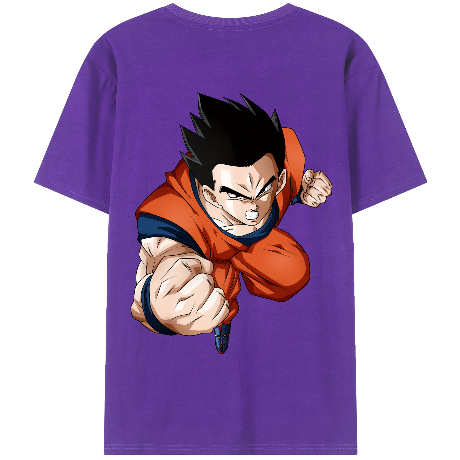 （画像用） ドラゴンボール 孫 悟飯（そんごはん）DRAGON BALL Son Gohan 綿100％ メンズ半袖Tシャツ（バックプリント） 通気性