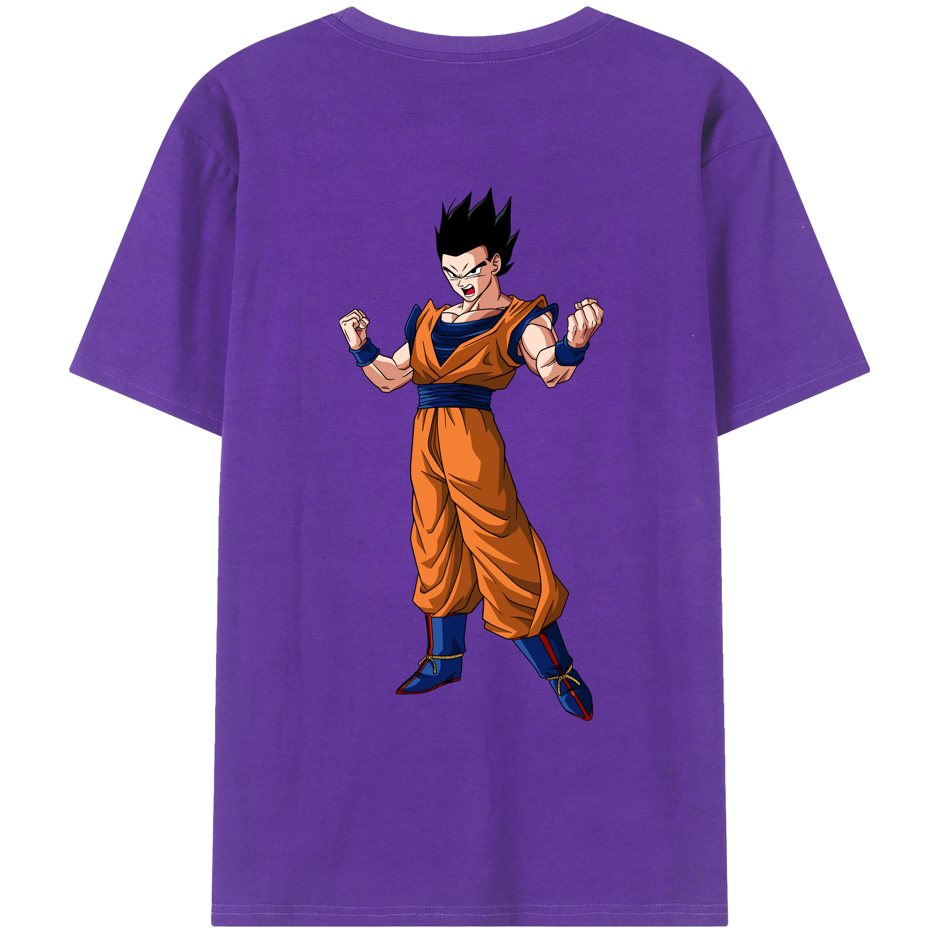 （画像用） ドラゴンボール 孫 悟飯（そんごはん）DRAGON BALL Son Gohan 綿100％ メンズ半袖Tシャツ（バックプリント） 通気性