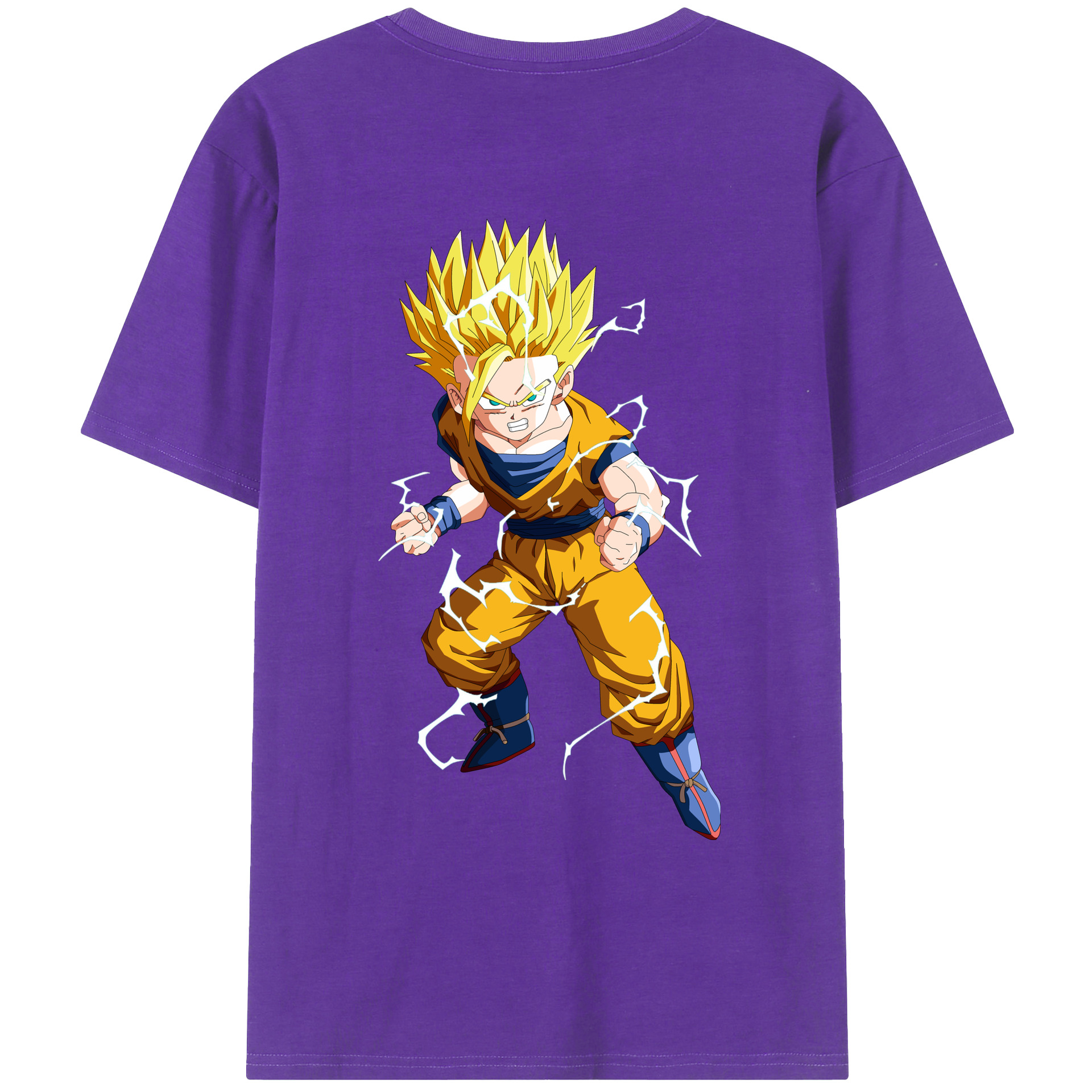 （画像用） ドラゴンボール 孫 悟飯（そんごはん）DRAGON BALL Son Gohan 綿100％ メンズ半袖Tシャツ（バックプリント） 通気性