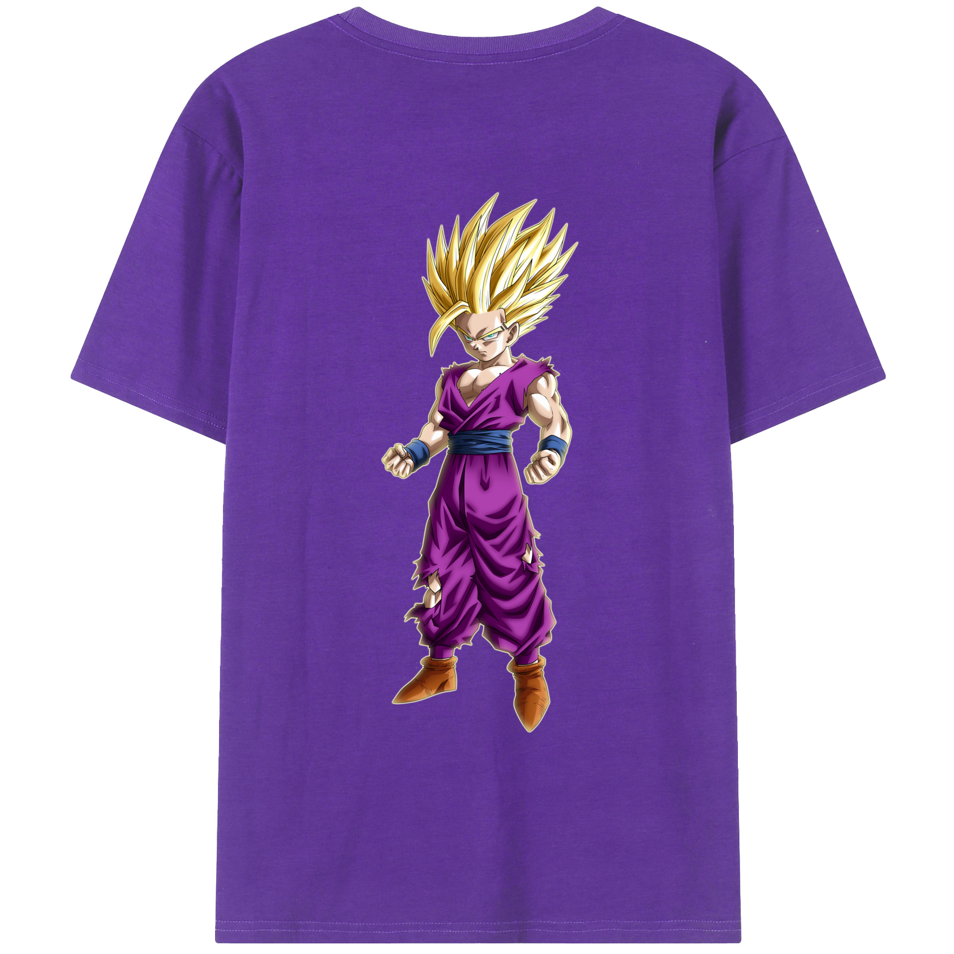 （画像用） ドラゴンボール 孫 悟飯（そんごはん）DRAGON BALL Son Gohan 綿100％ メンズ半袖Tシャツ（バックプリント） 通気性