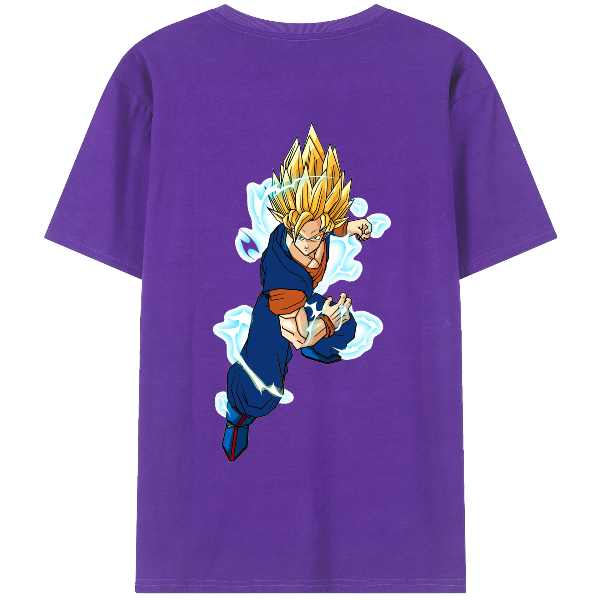 （画像用） ドラゴンボール 孫 悟飯（そんごはん）DRAGON BALL Son Gohan 綿100％ メンズ半袖Tシャツ（バックプリント） 通気性