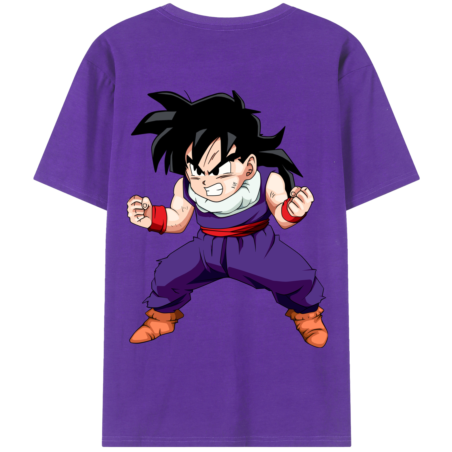 （画像用） ドラゴンボール 孫 悟飯（そんごはん）DRAGON BALL Son Gohan 綿100％ メンズ半袖Tシャツ（バックプリント） 通気性