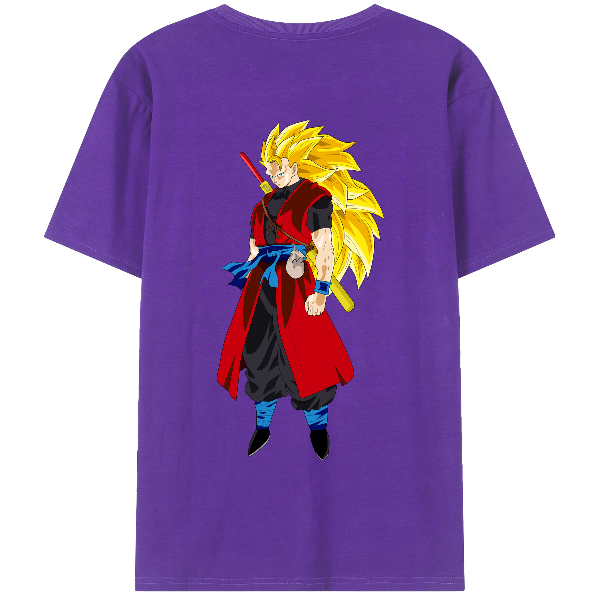 （画像用） ドラゴンボール トランクス（Torankusu）DRAGON BALL Trunks 綿100％ メンズ半袖Tシャツ（バックプリント） 通気性