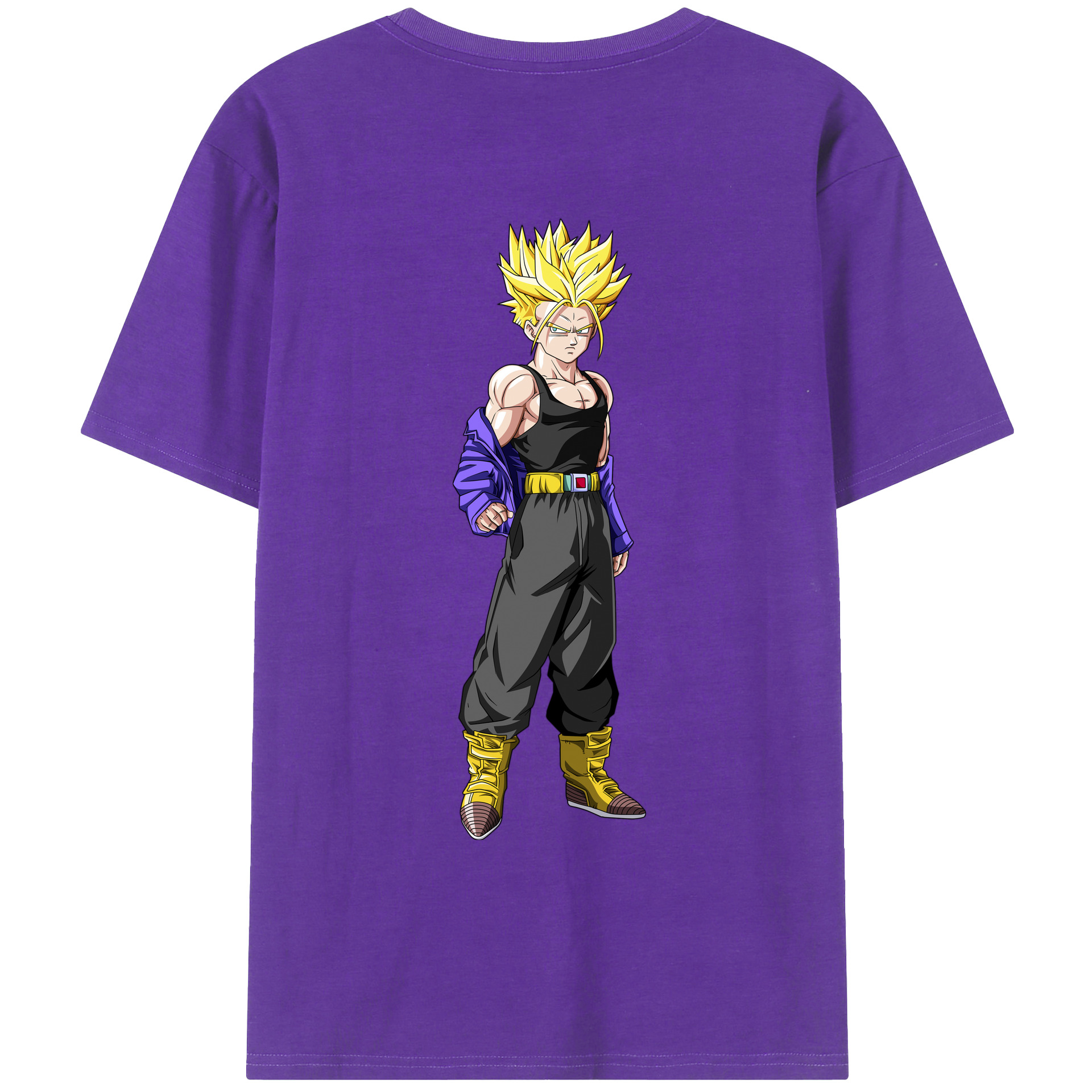 （画像用） ドラゴンボール トランクス（Torankusu）DRAGON BALL Trunks 綿100％ メンズ半袖Tシャツ（バックプリント） 通気性