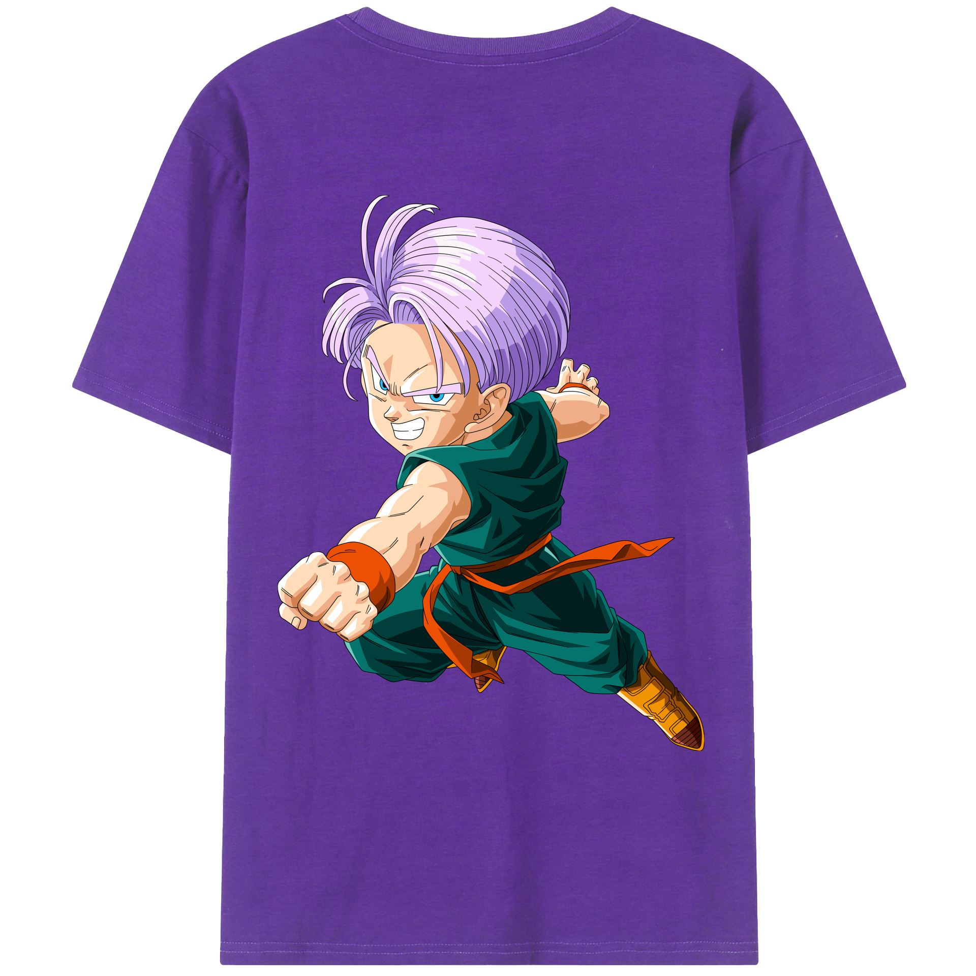 （画像用） ドラゴンボール トランクス（Torankusu）DRAGON BALL Trunks 綿100％ メンズ半袖Tシャツ（バックプリント） 通気性