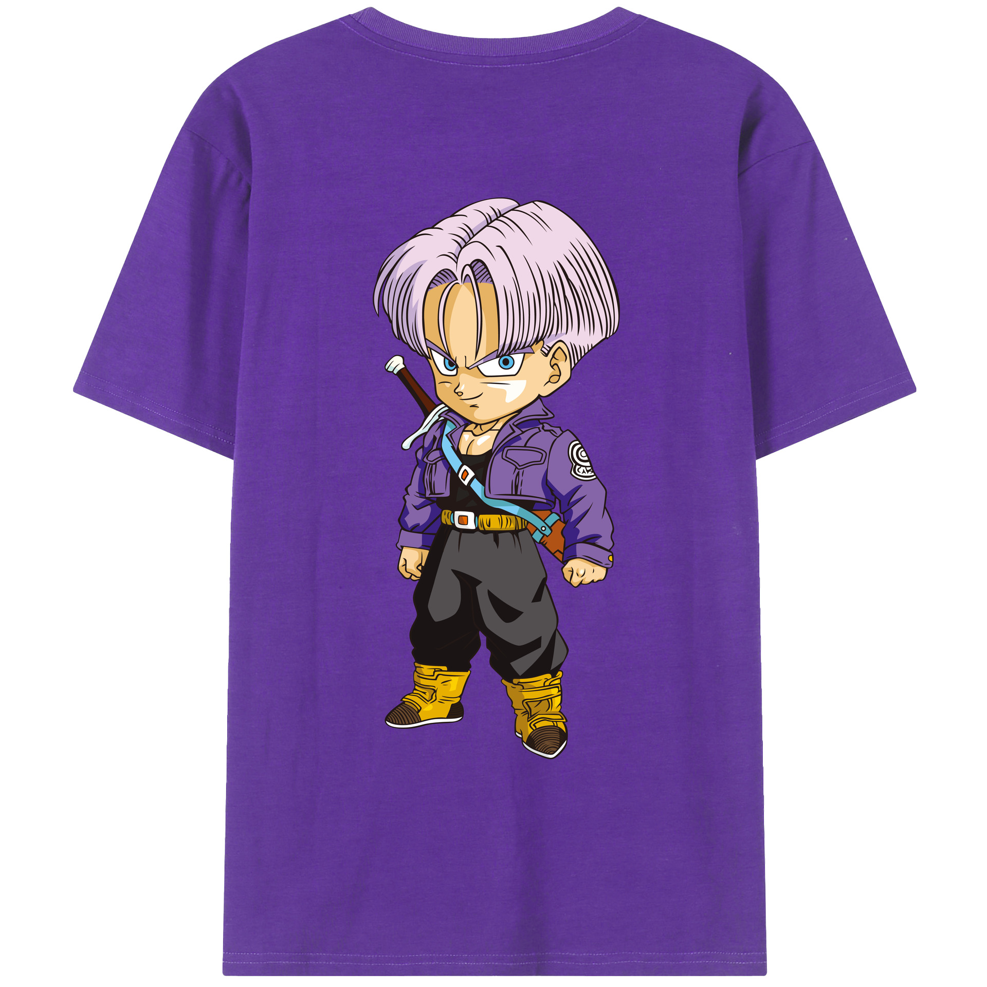（画像用） ドラゴンボール トランクス（Torankusu）DRAGON BALL Trunks 綿100％ メンズ半袖Tシャツ（バックプリント） 通気性