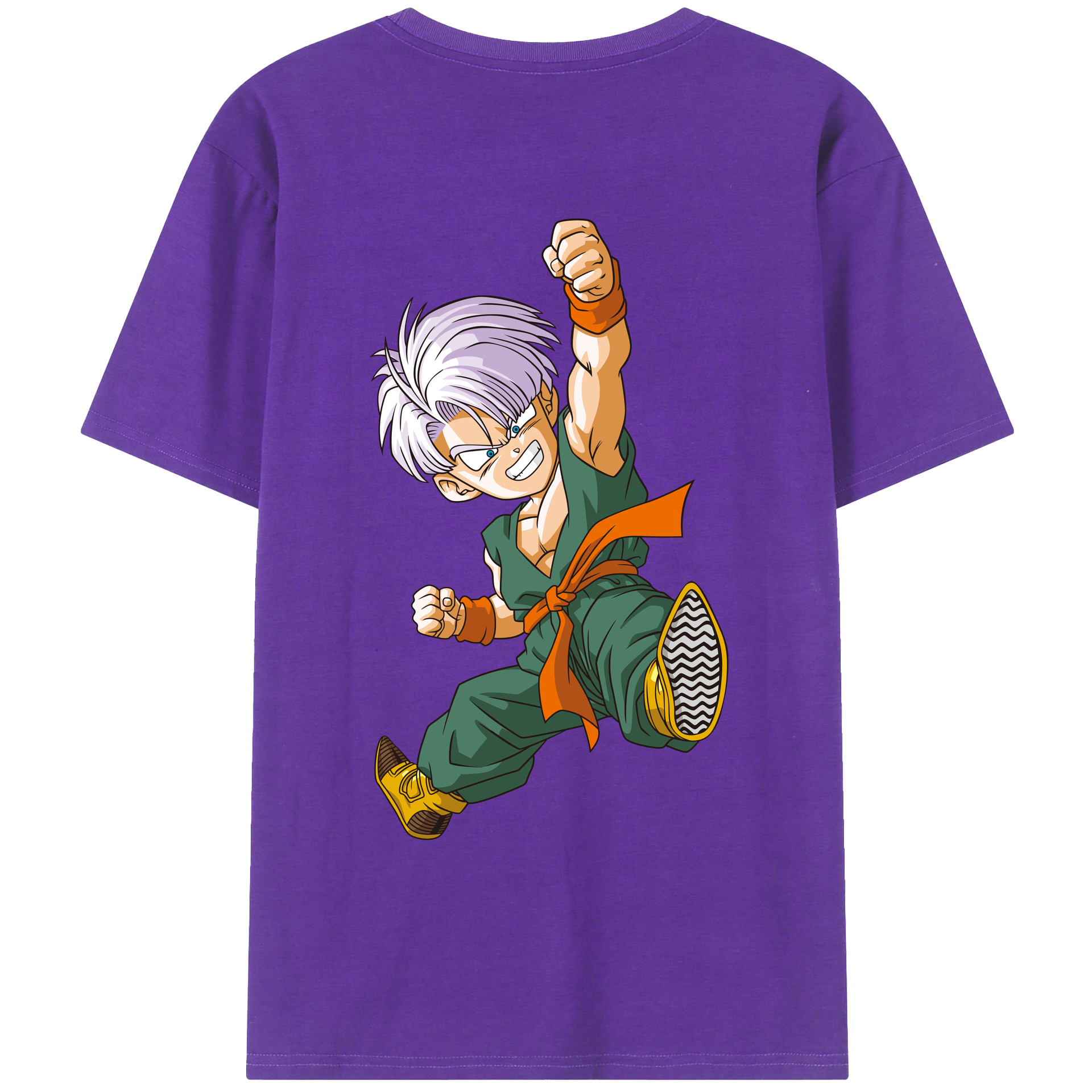 （画像用） ドラゴンボール トランクス（Torankusu）DRAGON BALL Trunks 綿100％ メンズ半袖Tシャツ（バックプリント） 通気性