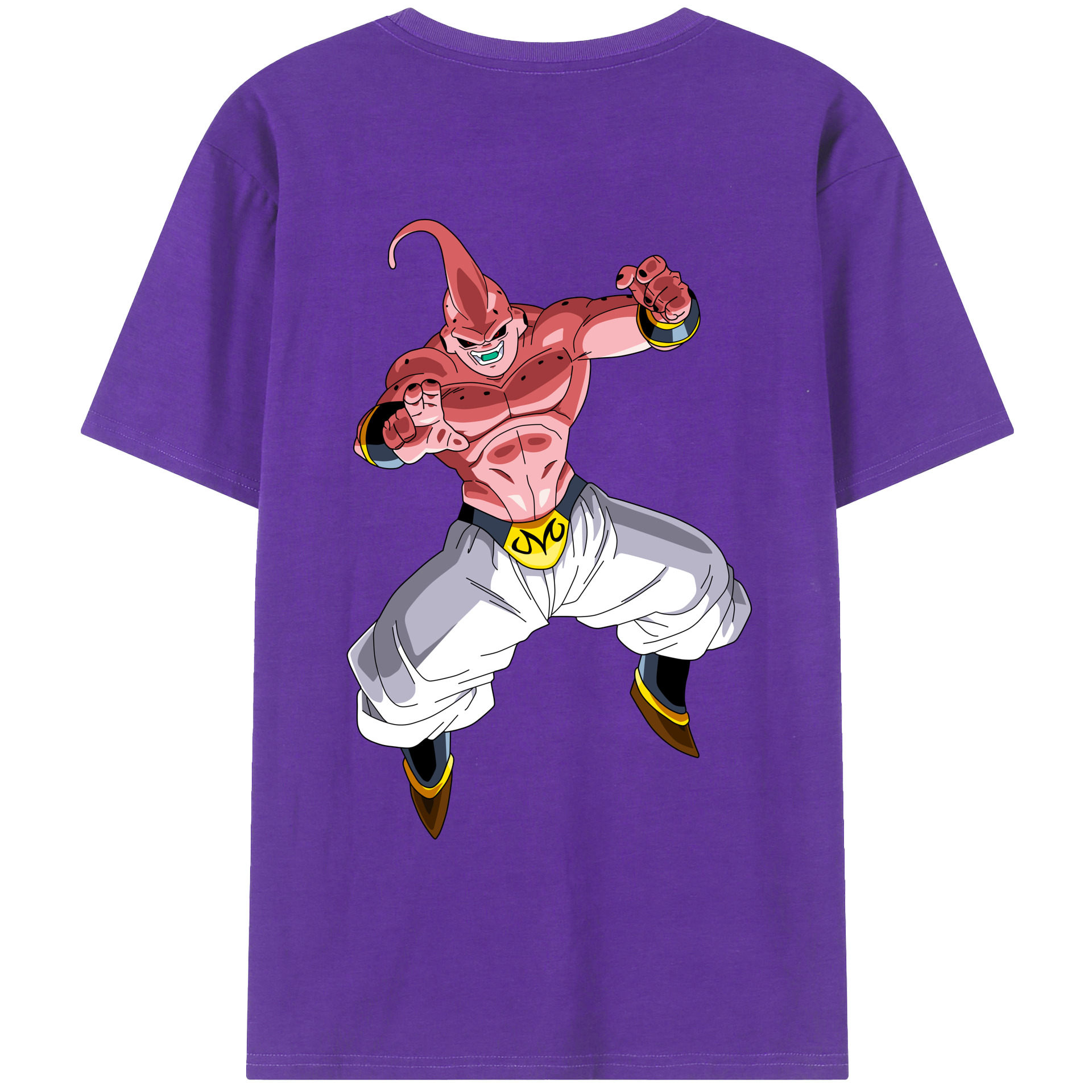 （画像用） ドラゴンボール 魔人ブウ DRAGON BALL Majin Buu 綿100％ メンズ半袖Tシャツ（バックプリント） 通気性