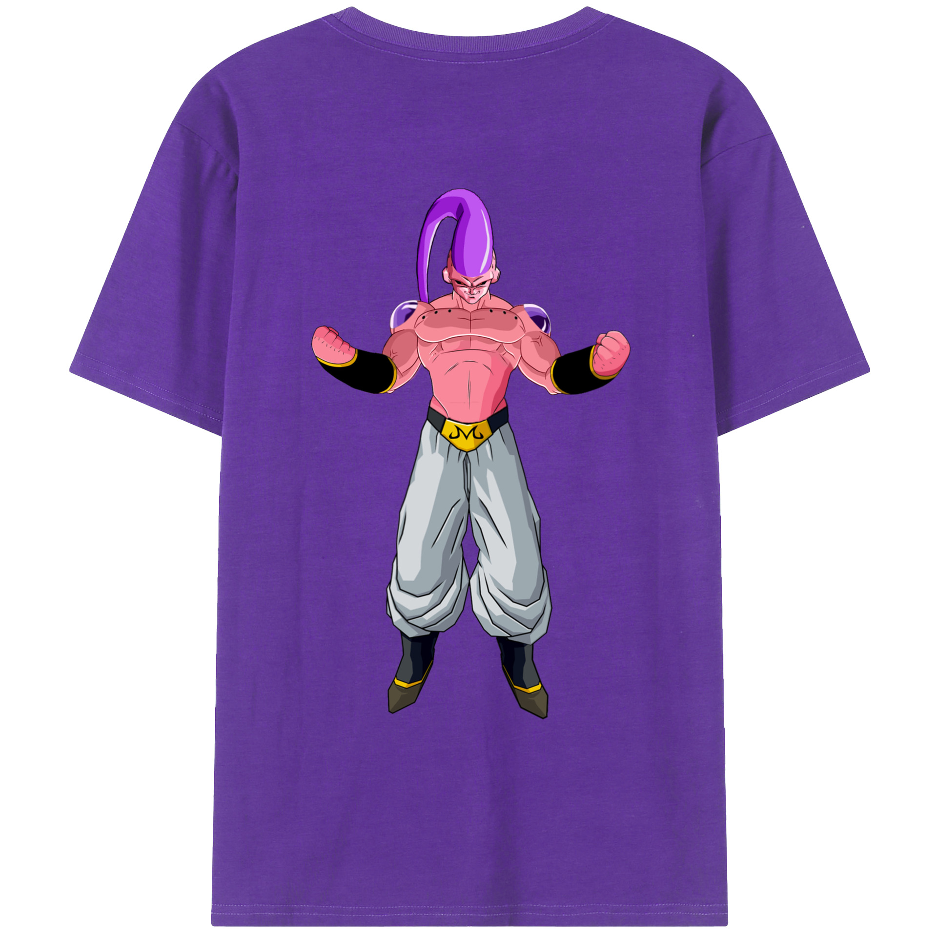 （画像用） ドラゴンボール 魔人ブウ DRAGON BALL Majin Buu 綿100％ メンズ半袖Tシャツ（バックプリント） 通気性