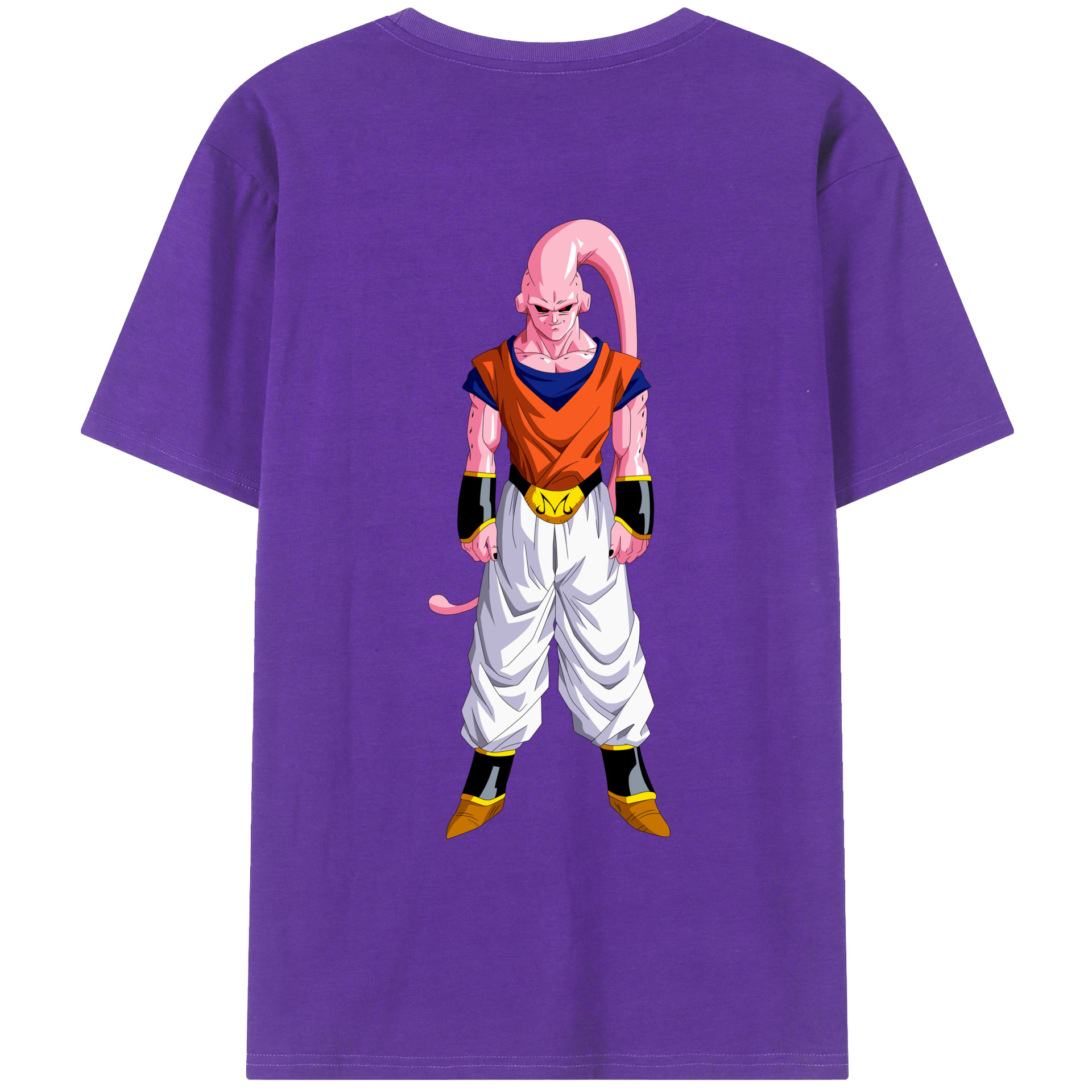 （画像用） ドラゴンボール 魔人ブウ DRAGON BALL Majin Buu 綿100％ メンズ半袖Tシャツ（バックプリント） 通気性