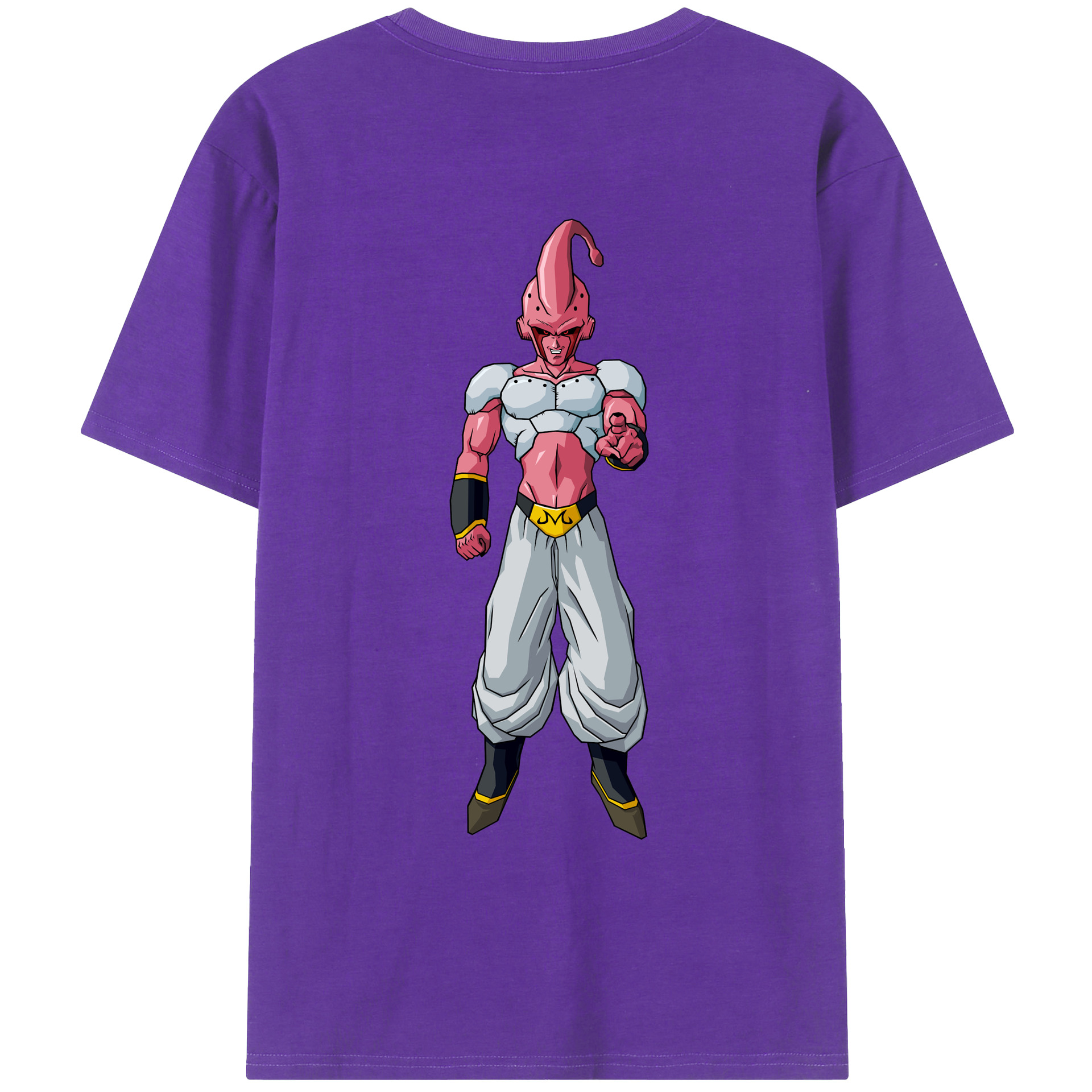 （画像用） ドラゴンボール 魔人ブウ DRAGON BALL Majin Buu 綿100％ メンズ半袖Tシャツ（バックプリント） 通気性